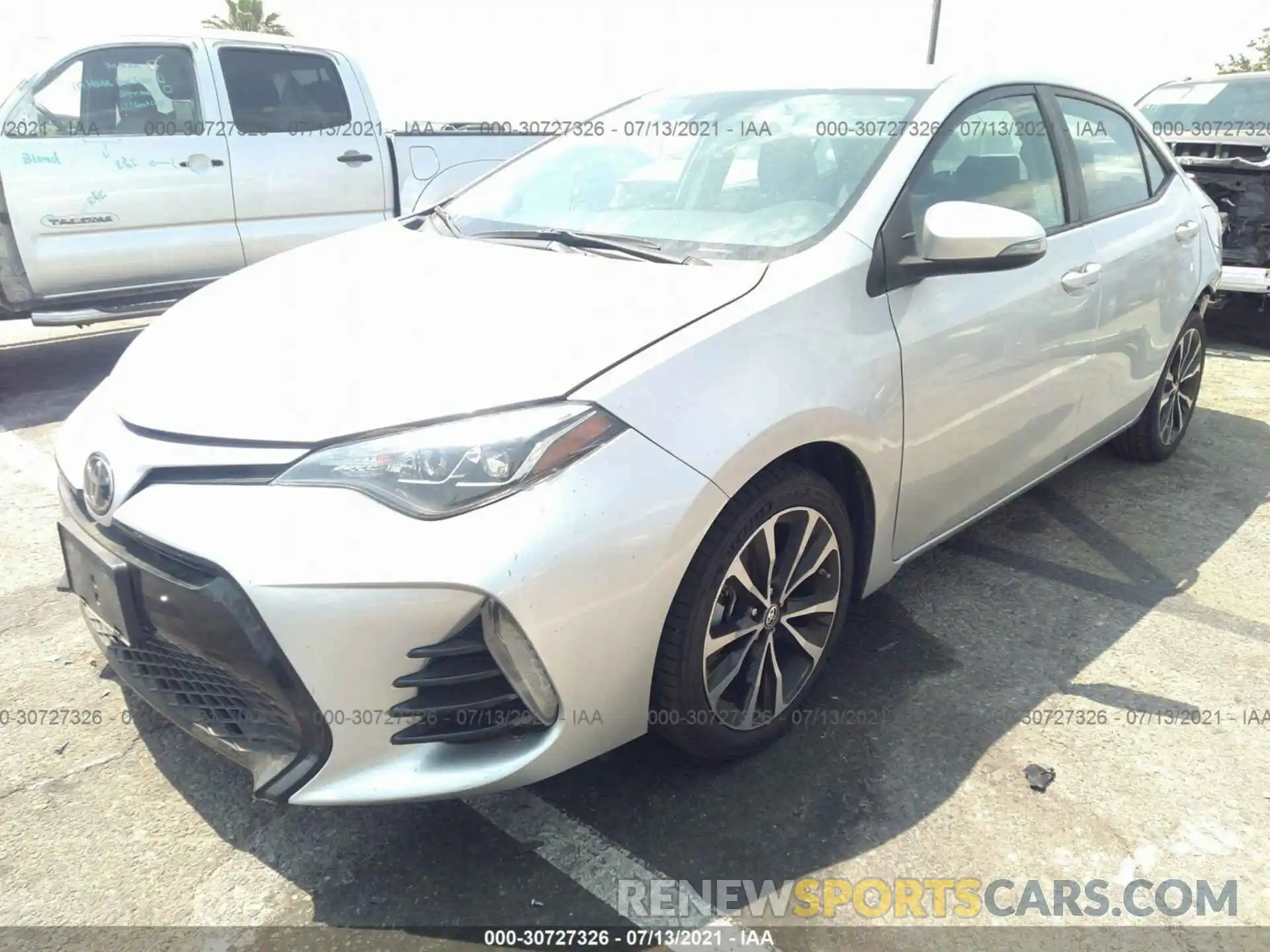 2 Photograph of a damaged car 5YFBURHE0KP870034 TOYOTA COROLLA 2019