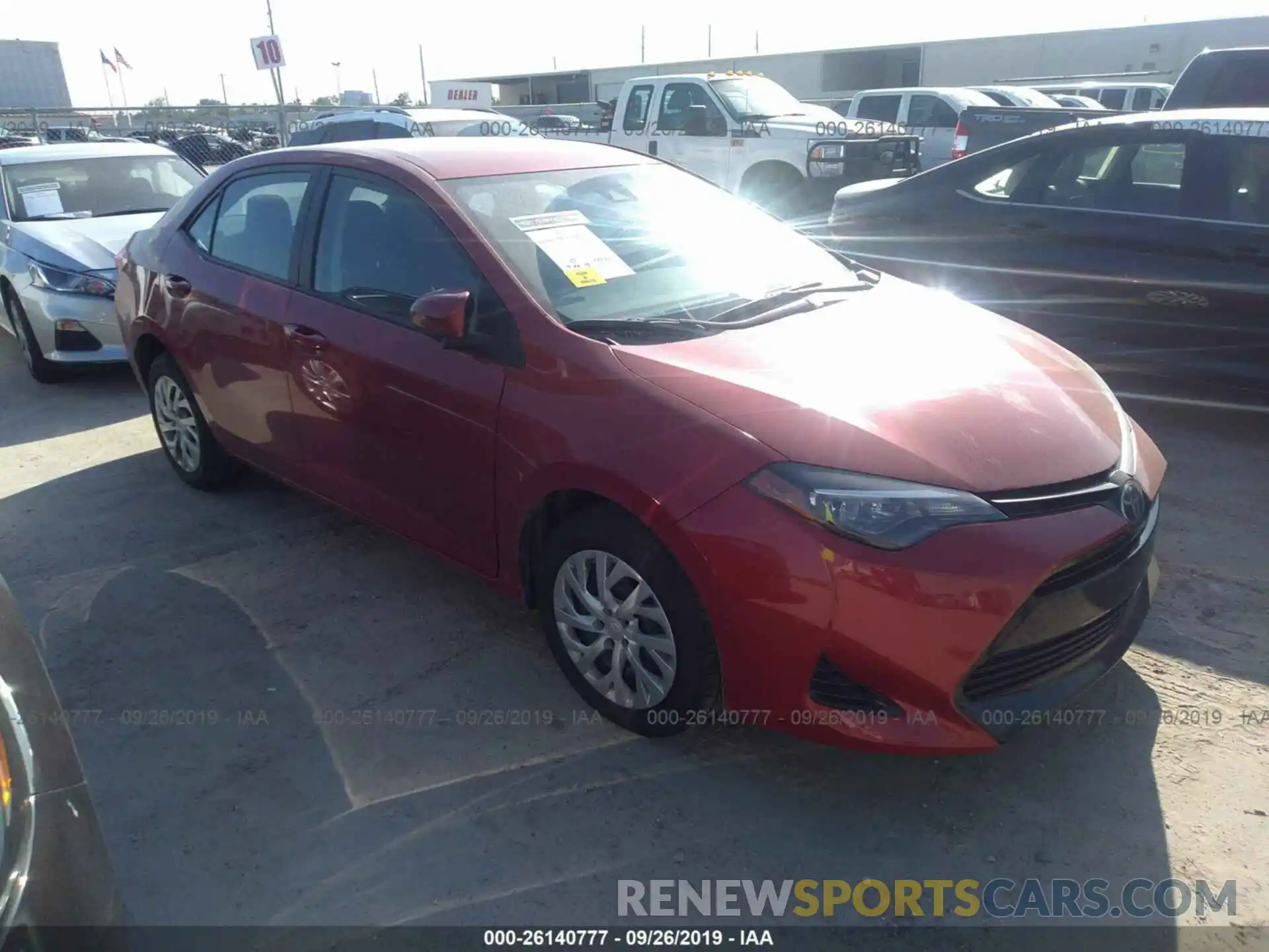 1 Photograph of a damaged car 5YFBURHE0KP871166 TOYOTA COROLLA 2019