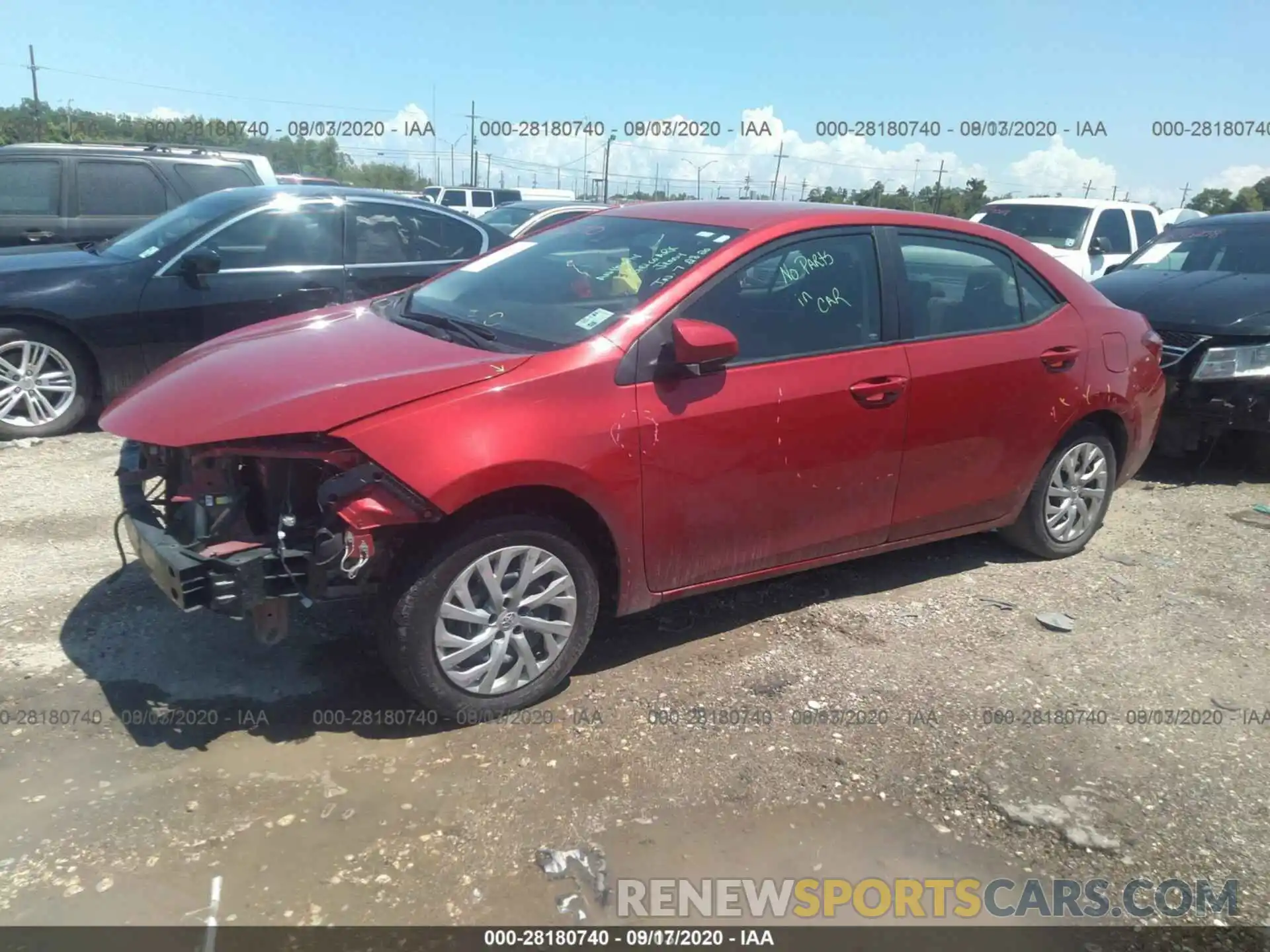 14 Photograph of a damaged car 5YFBURHE0KP871636 TOYOTA COROLLA 2019