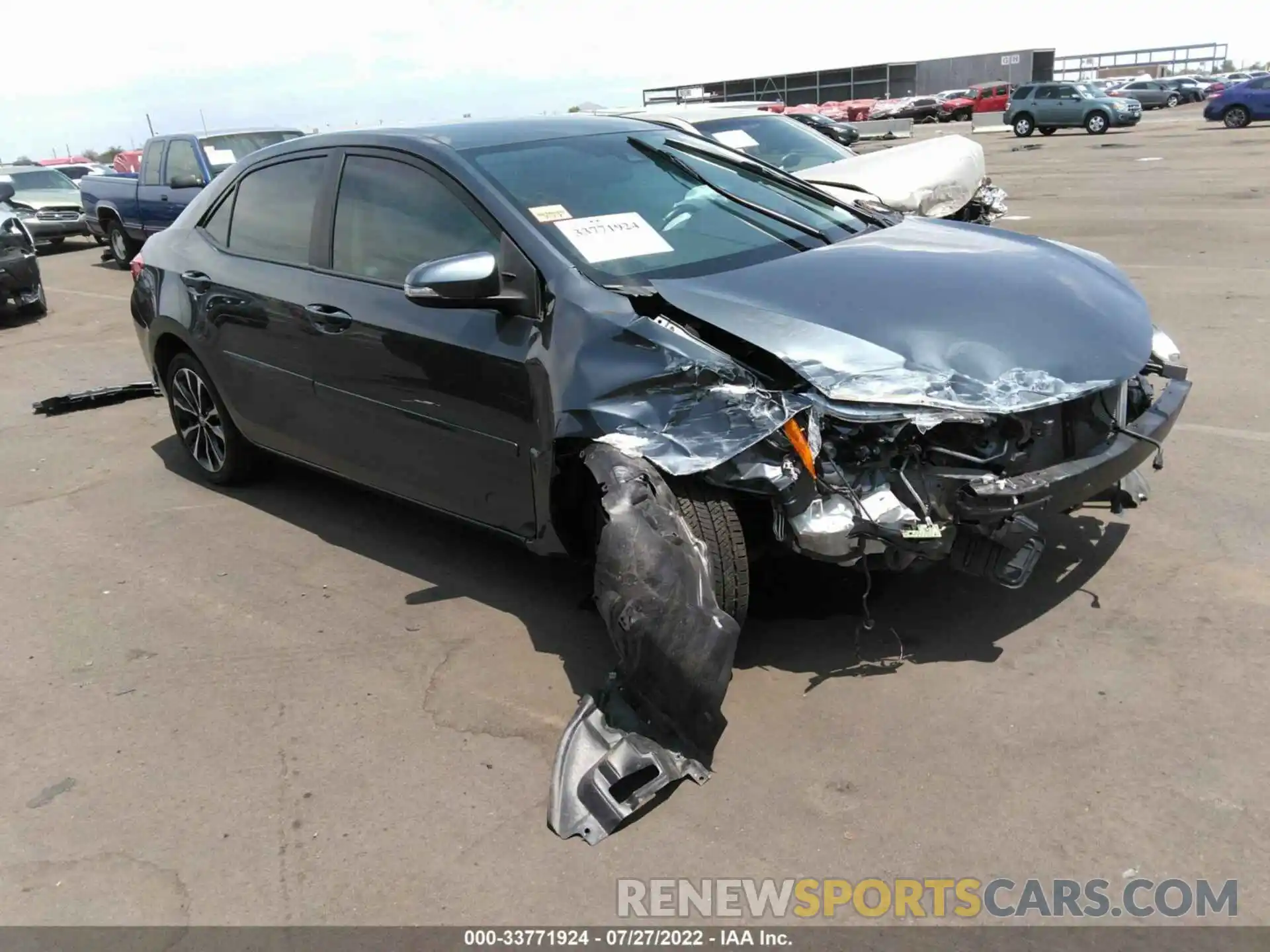 1 Photograph of a damaged car 5YFBURHE0KP871703 TOYOTA COROLLA 2019