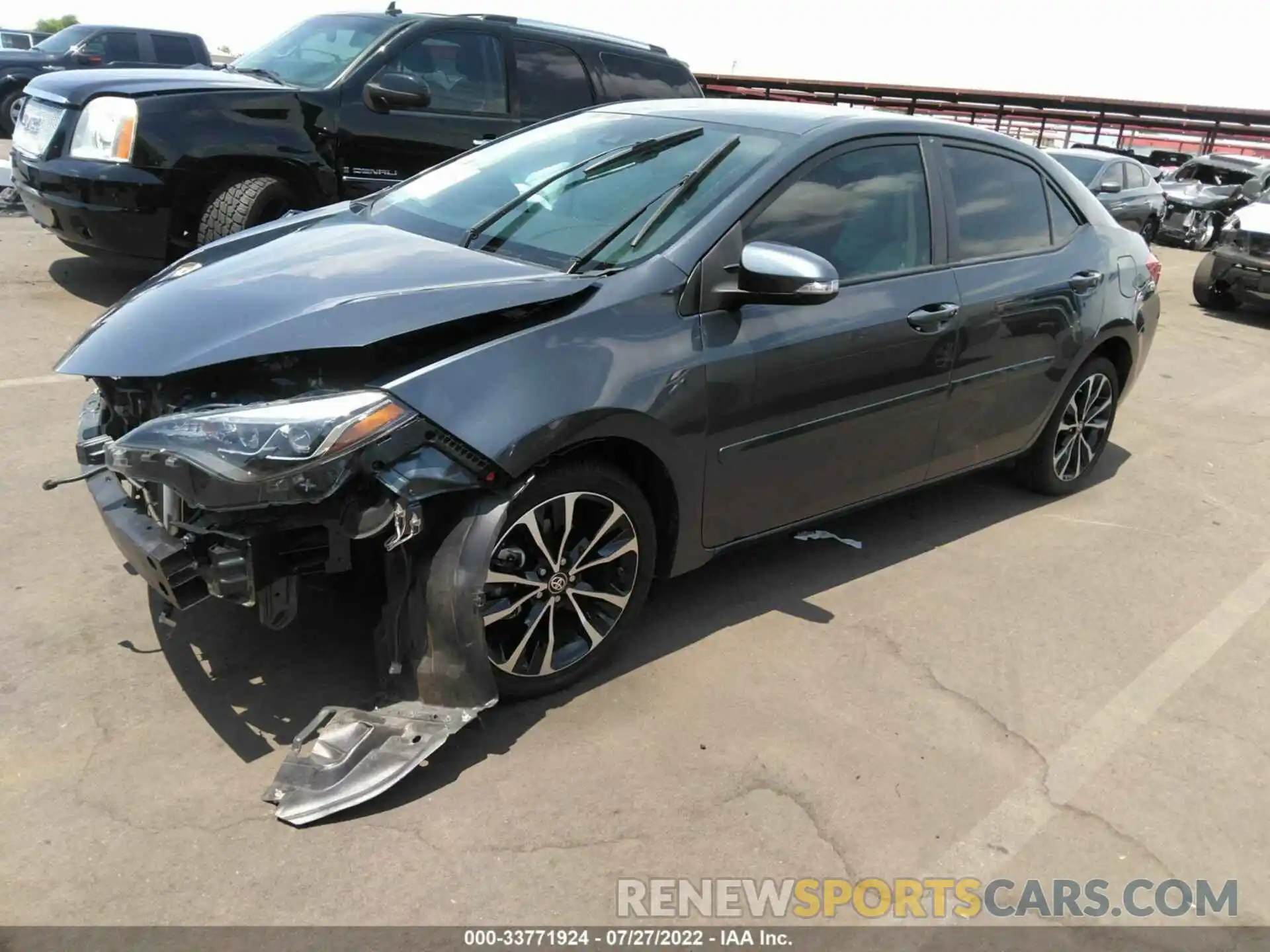 2 Photograph of a damaged car 5YFBURHE0KP871703 TOYOTA COROLLA 2019