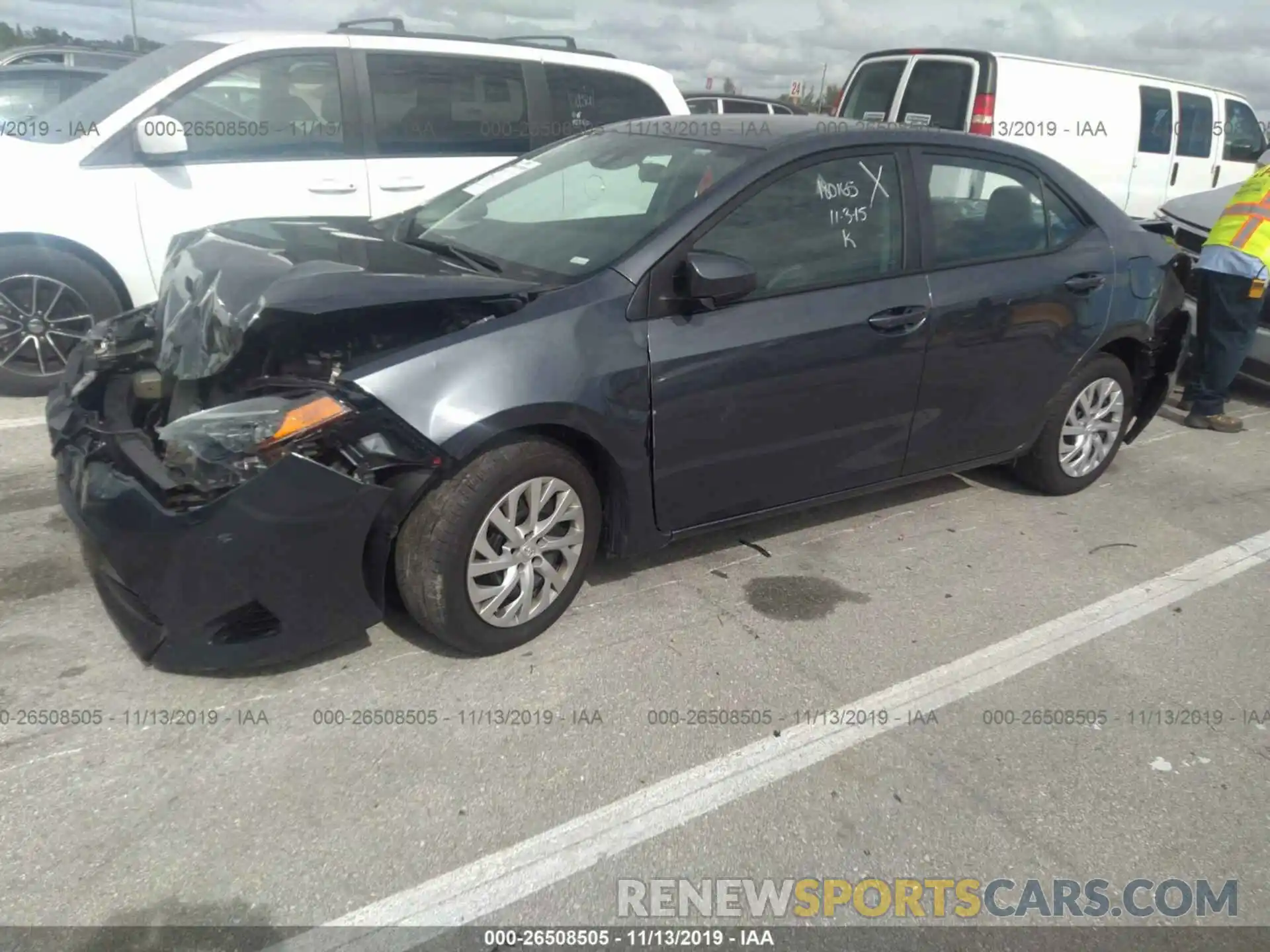 2 Photograph of a damaged car 5YFBURHE0KP872415 TOYOTA COROLLA 2019