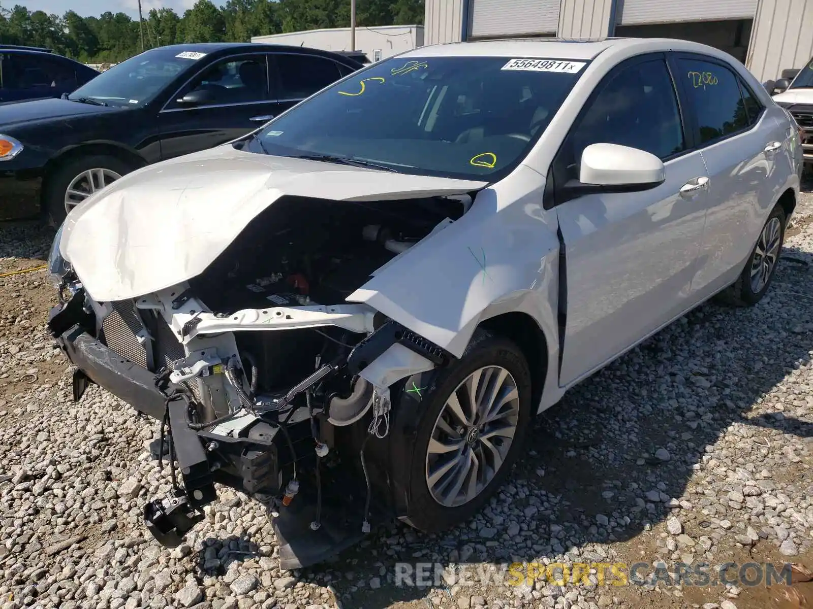 2 Photograph of a damaged car 5YFBURHE0KP872978 TOYOTA COROLLA 2019