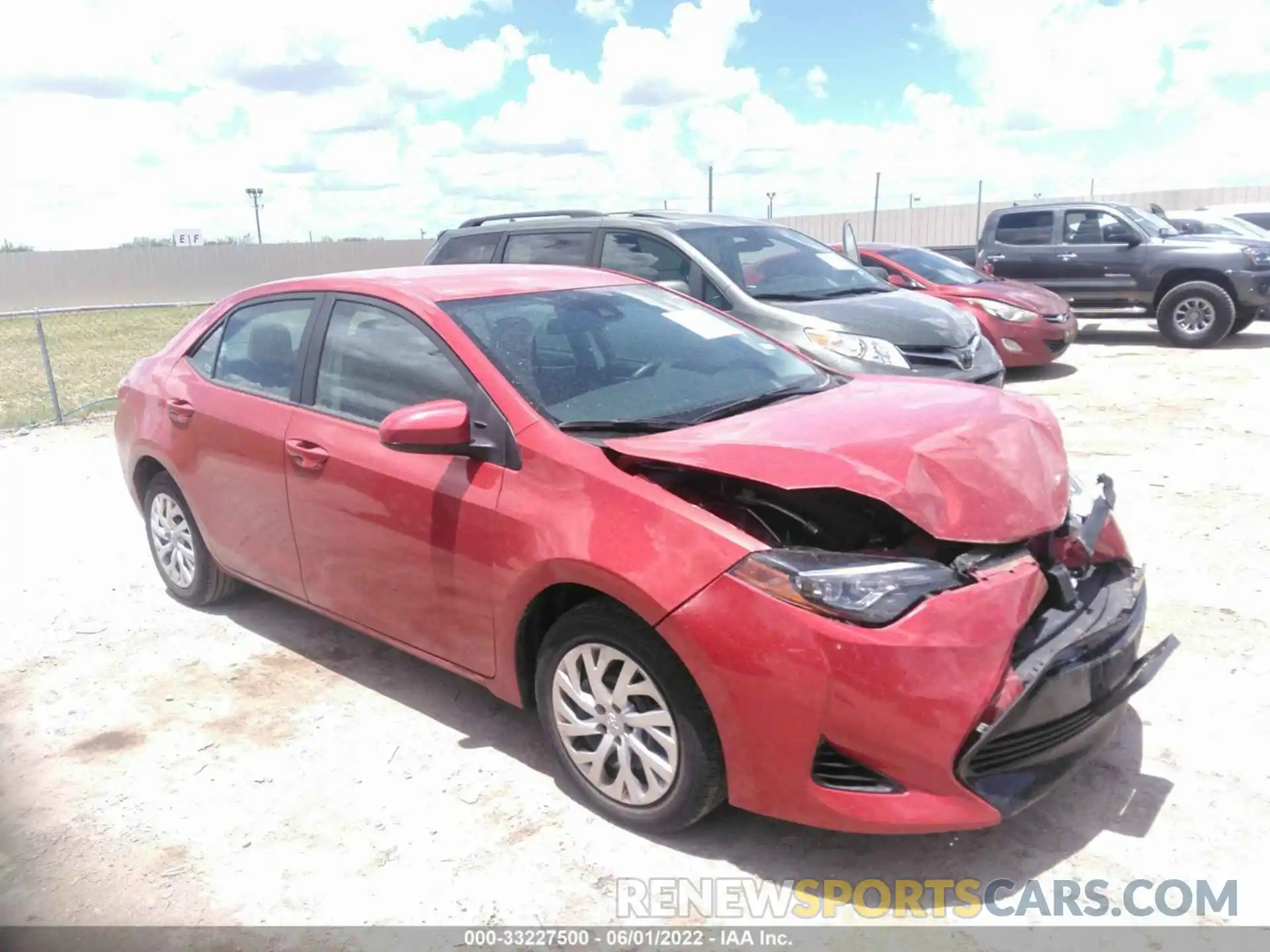 1 Photograph of a damaged car 5YFBURHE0KP873046 TOYOTA COROLLA 2019