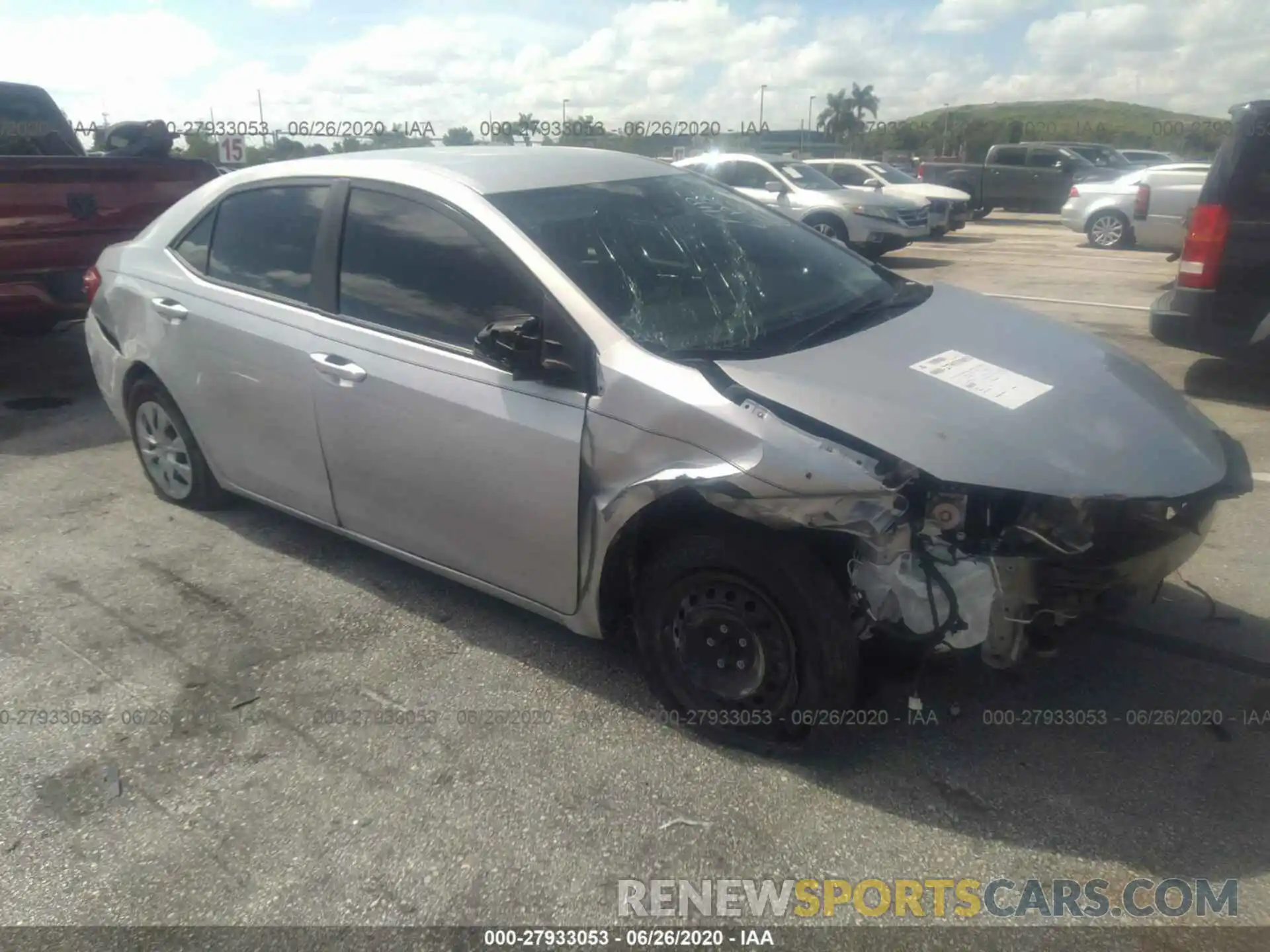 1 Photograph of a damaged car 5YFBURHE0KP873550 TOYOTA COROLLA 2019