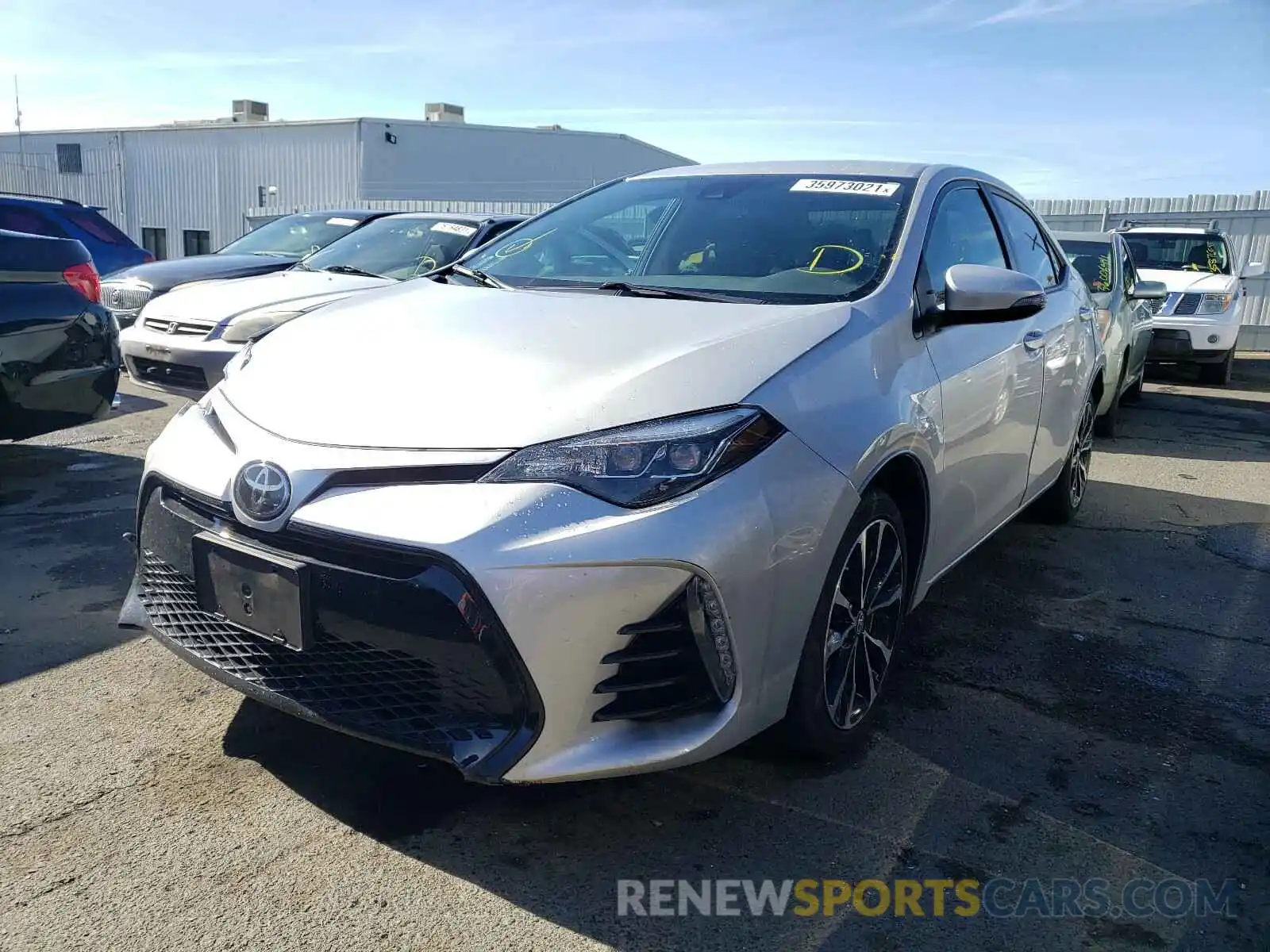 2 Photograph of a damaged car 5YFBURHE0KP873726 TOYOTA COROLLA 2019