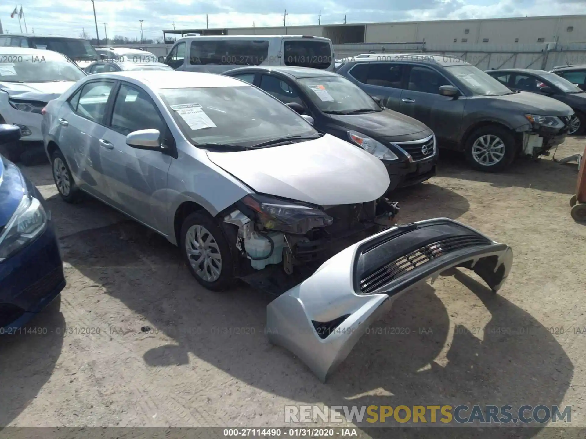 1 Photograph of a damaged car 5YFBURHE0KP873984 TOYOTA COROLLA 2019