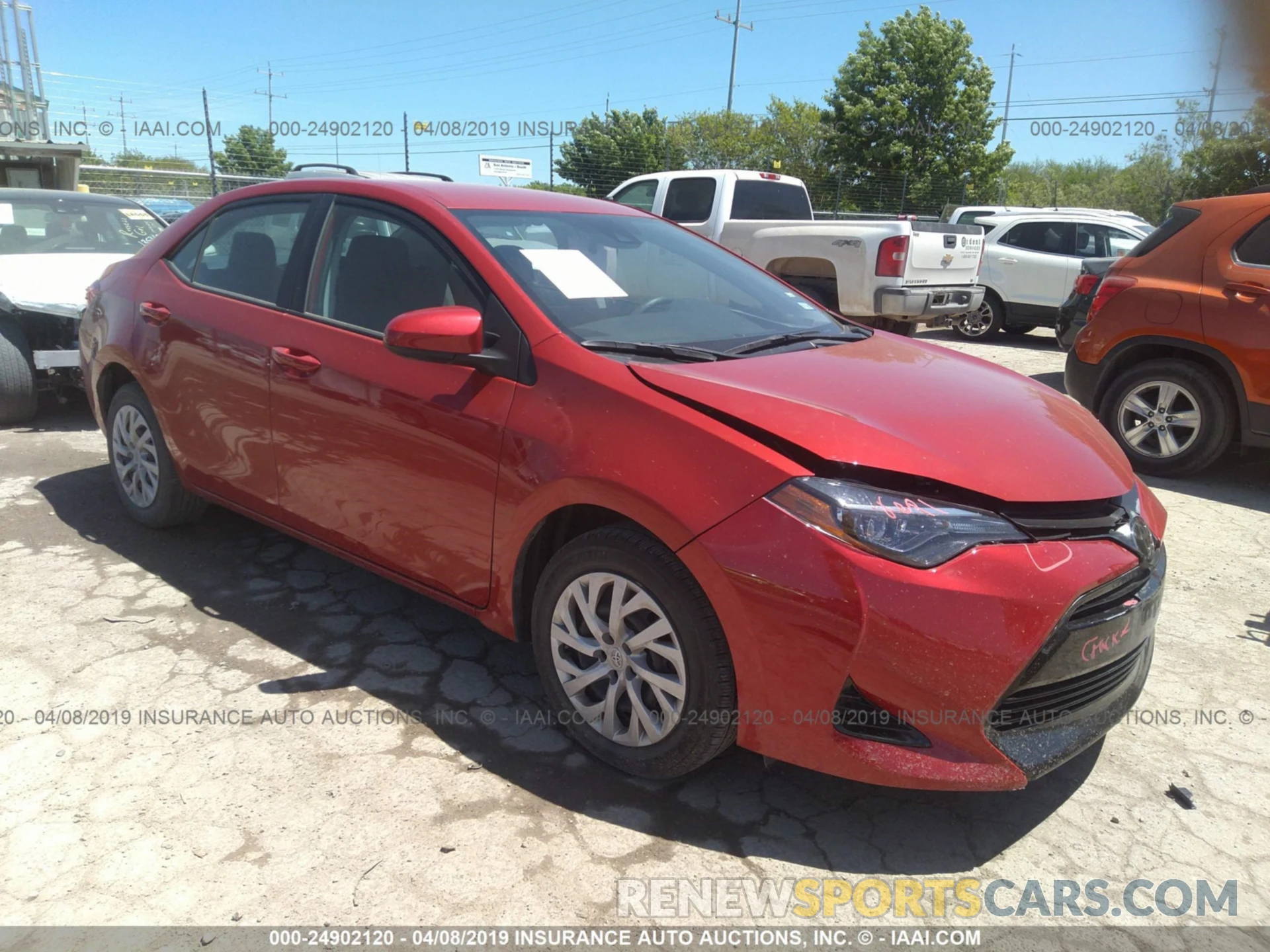 1 Photograph of a damaged car 5YFBURHE0KP874200 TOYOTA COROLLA 2019