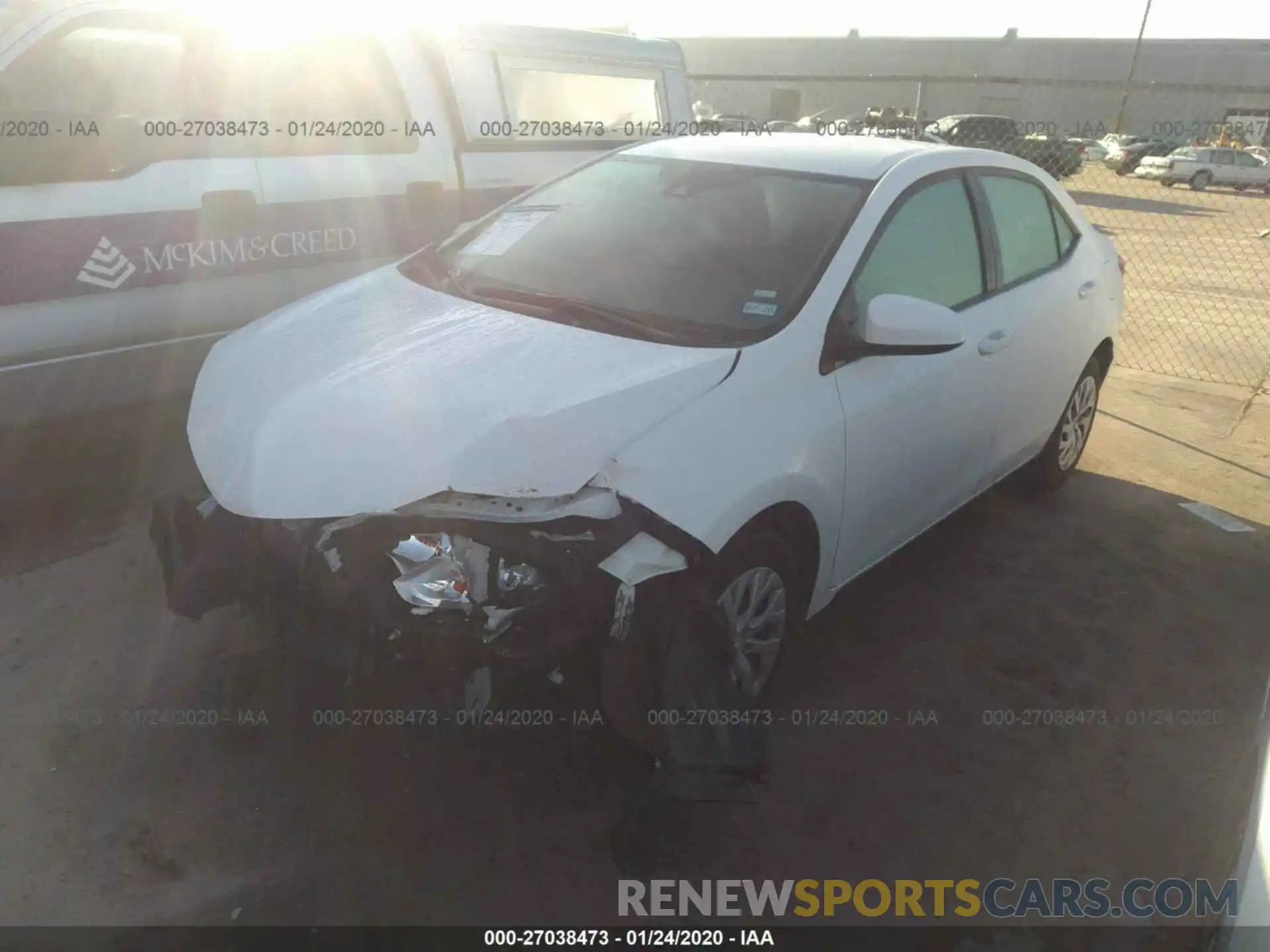 2 Photograph of a damaged car 5YFBURHE0KP874262 TOYOTA COROLLA 2019