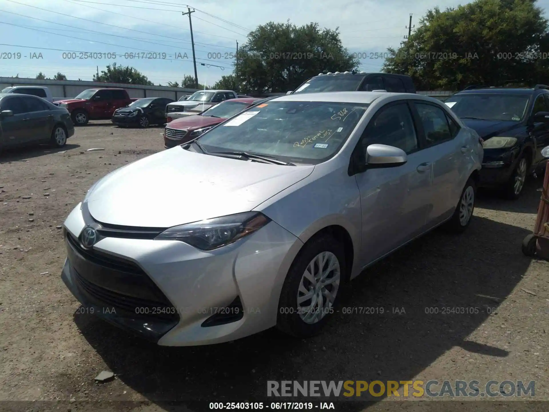 2 Photograph of a damaged car 5YFBURHE0KP875220 TOYOTA COROLLA 2019