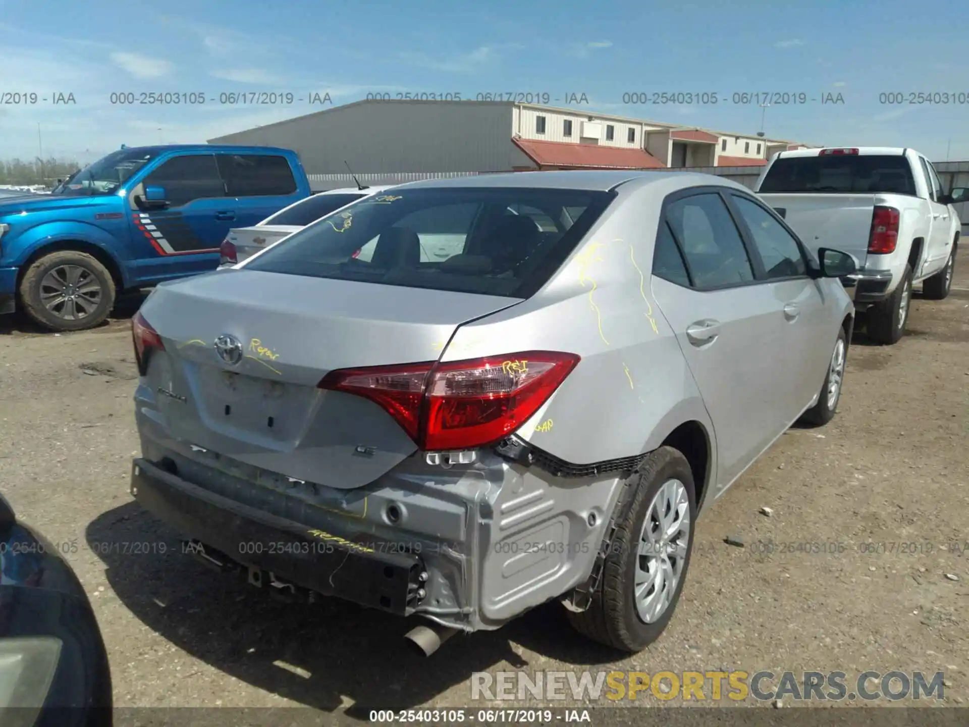 4 Photograph of a damaged car 5YFBURHE0KP875220 TOYOTA COROLLA 2019