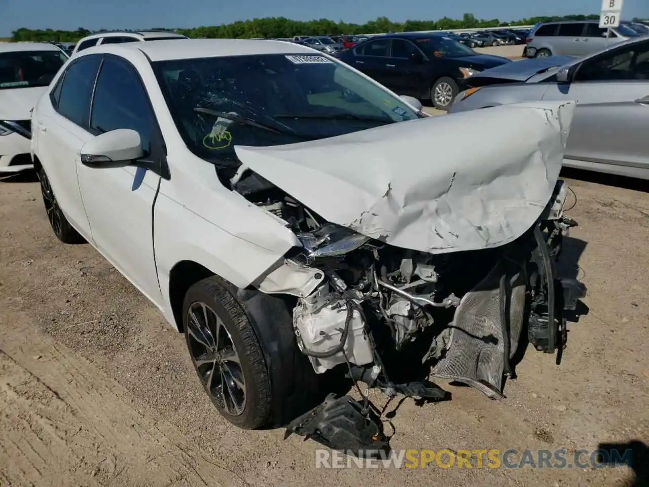 1 Photograph of a damaged car 5YFBURHE0KP875458 TOYOTA COROLLA 2019