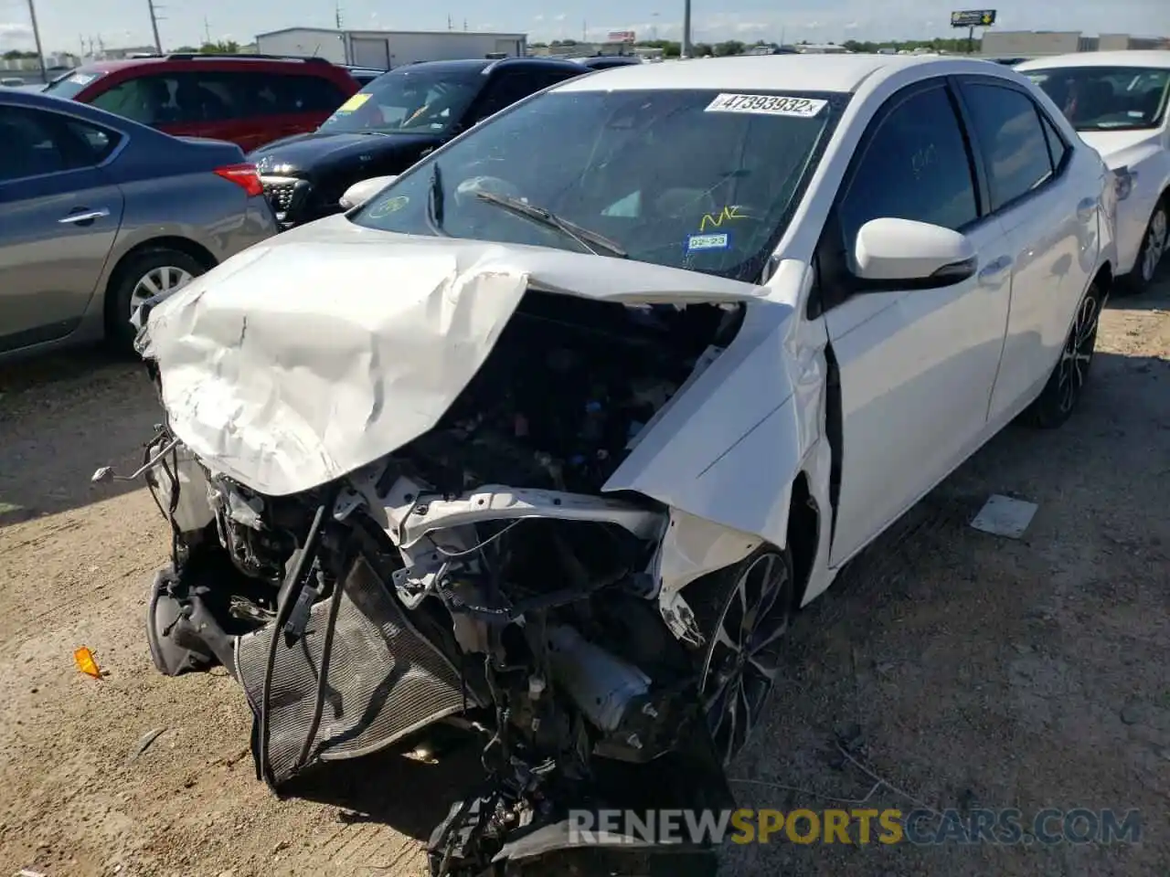 2 Photograph of a damaged car 5YFBURHE0KP875458 TOYOTA COROLLA 2019