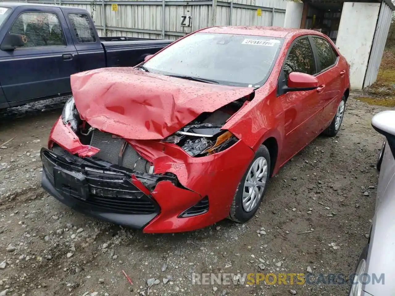 2 Photograph of a damaged car 5YFBURHE0KP875864 TOYOTA COROLLA 2019