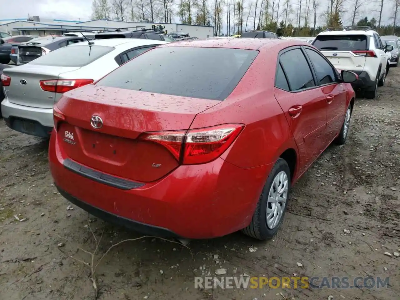 4 Photograph of a damaged car 5YFBURHE0KP875864 TOYOTA COROLLA 2019