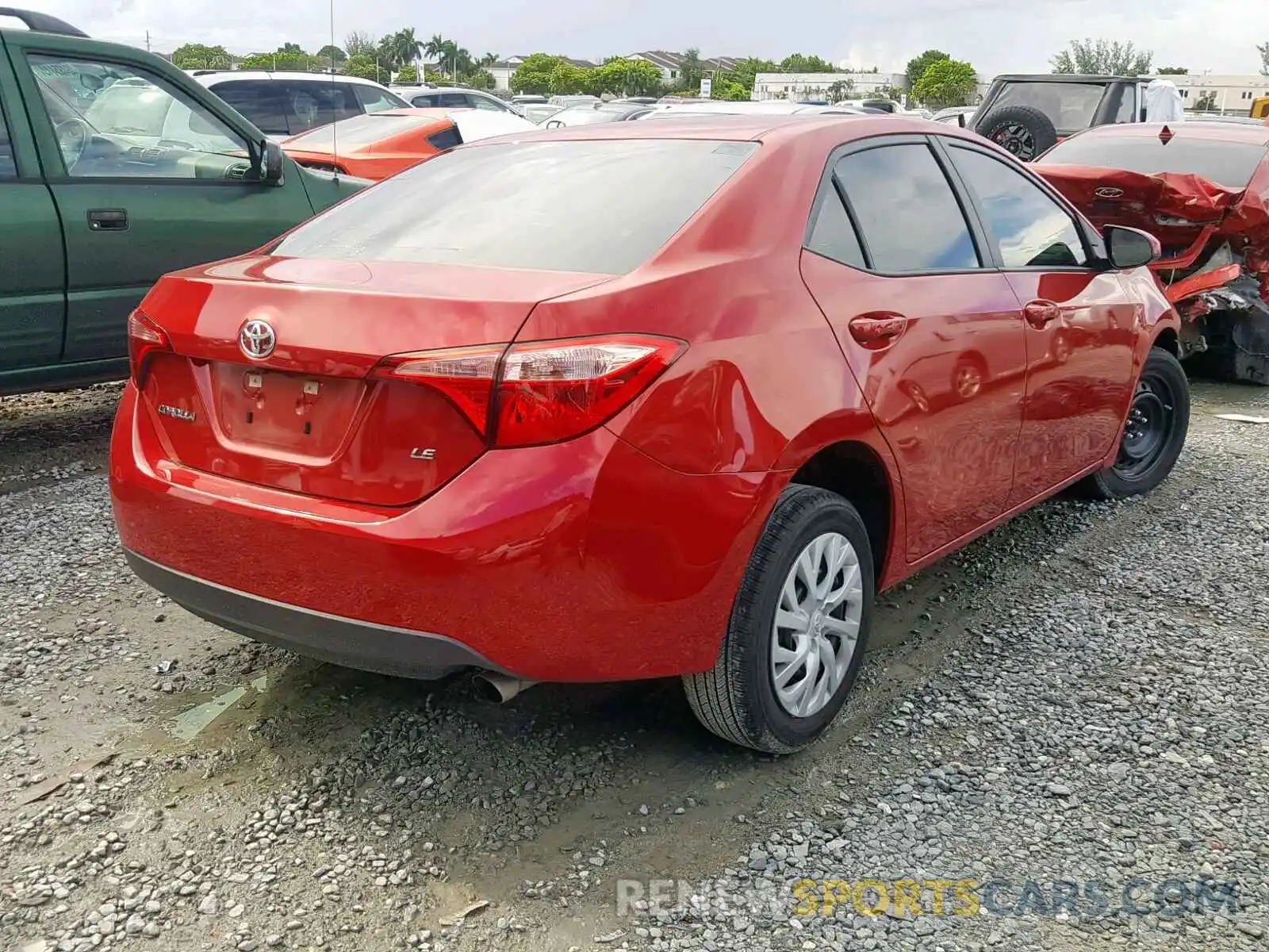 4 Photograph of a damaged car 5YFBURHE0KP876349 TOYOTA COROLLA 2019