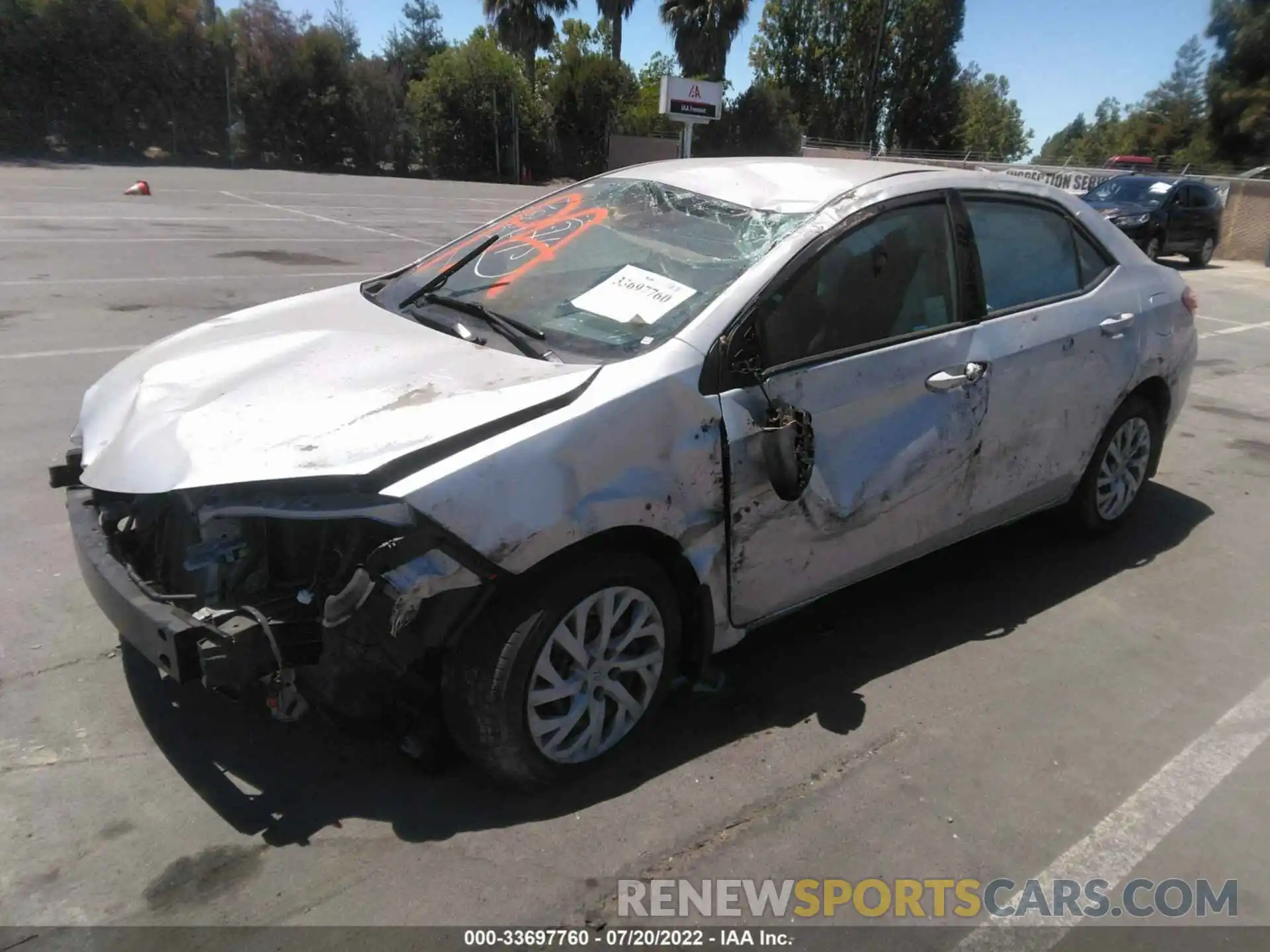 2 Photograph of a damaged car 5YFBURHE0KP876643 TOYOTA COROLLA 2019