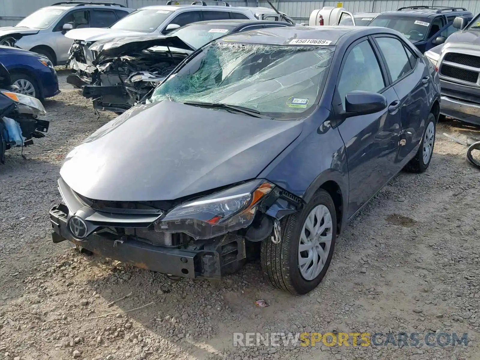 2 Photograph of a damaged car 5YFBURHE0KP876805 TOYOTA COROLLA 2019