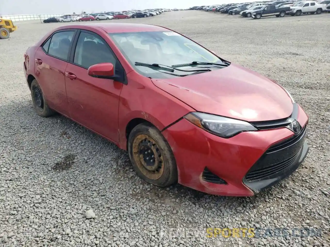 1 Photograph of a damaged car 5YFBURHE0KP877520 TOYOTA COROLLA 2019