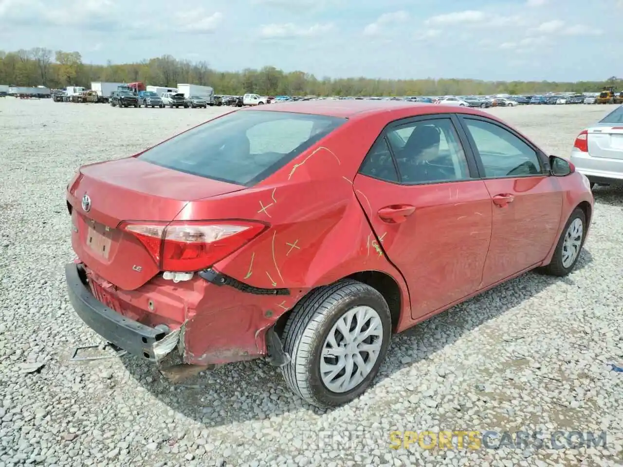 4 Photograph of a damaged car 5YFBURHE0KP877548 TOYOTA COROLLA 2019