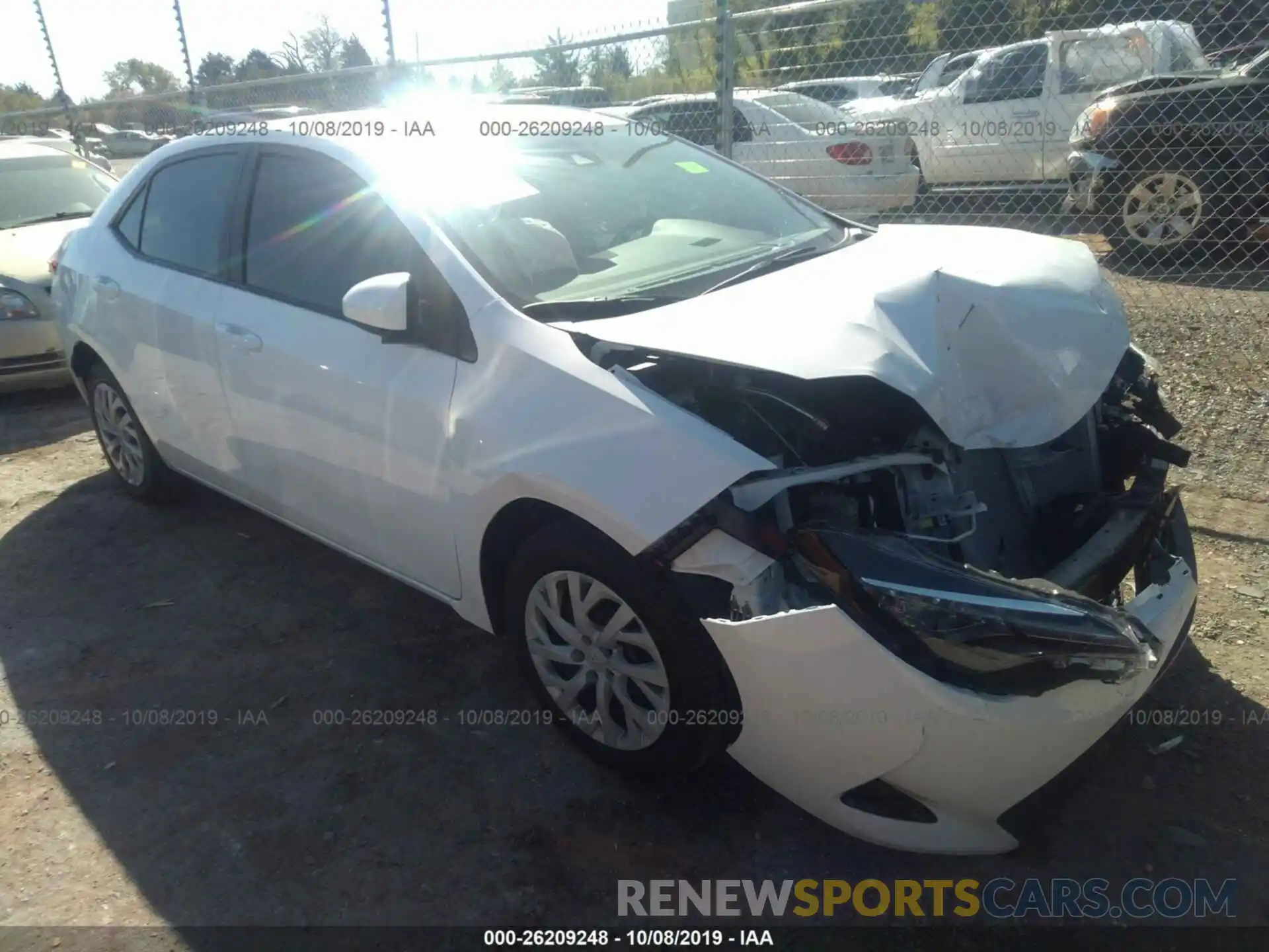 1 Photograph of a damaged car 5YFBURHE0KP877551 TOYOTA COROLLA 2019