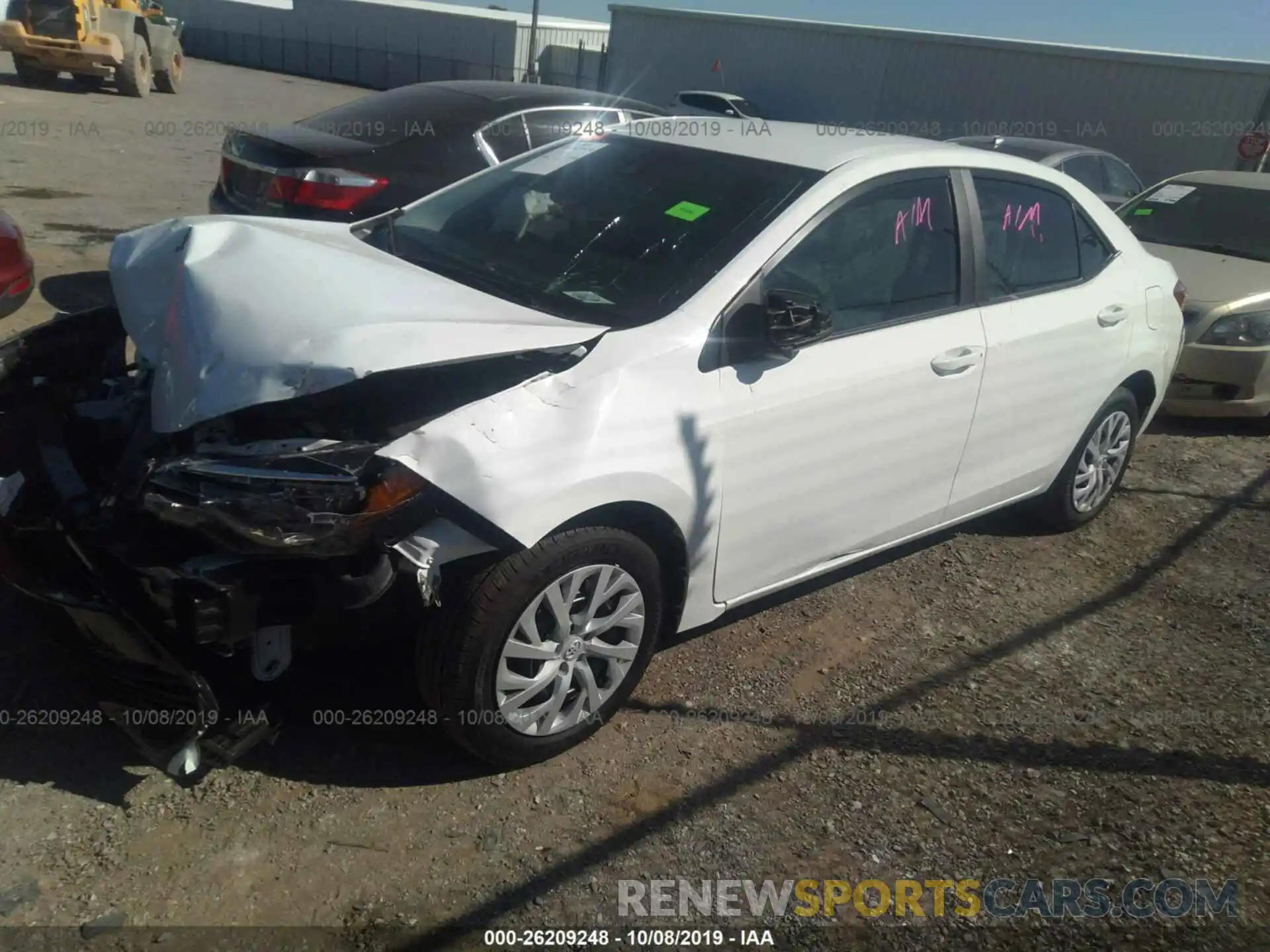 2 Photograph of a damaged car 5YFBURHE0KP877551 TOYOTA COROLLA 2019