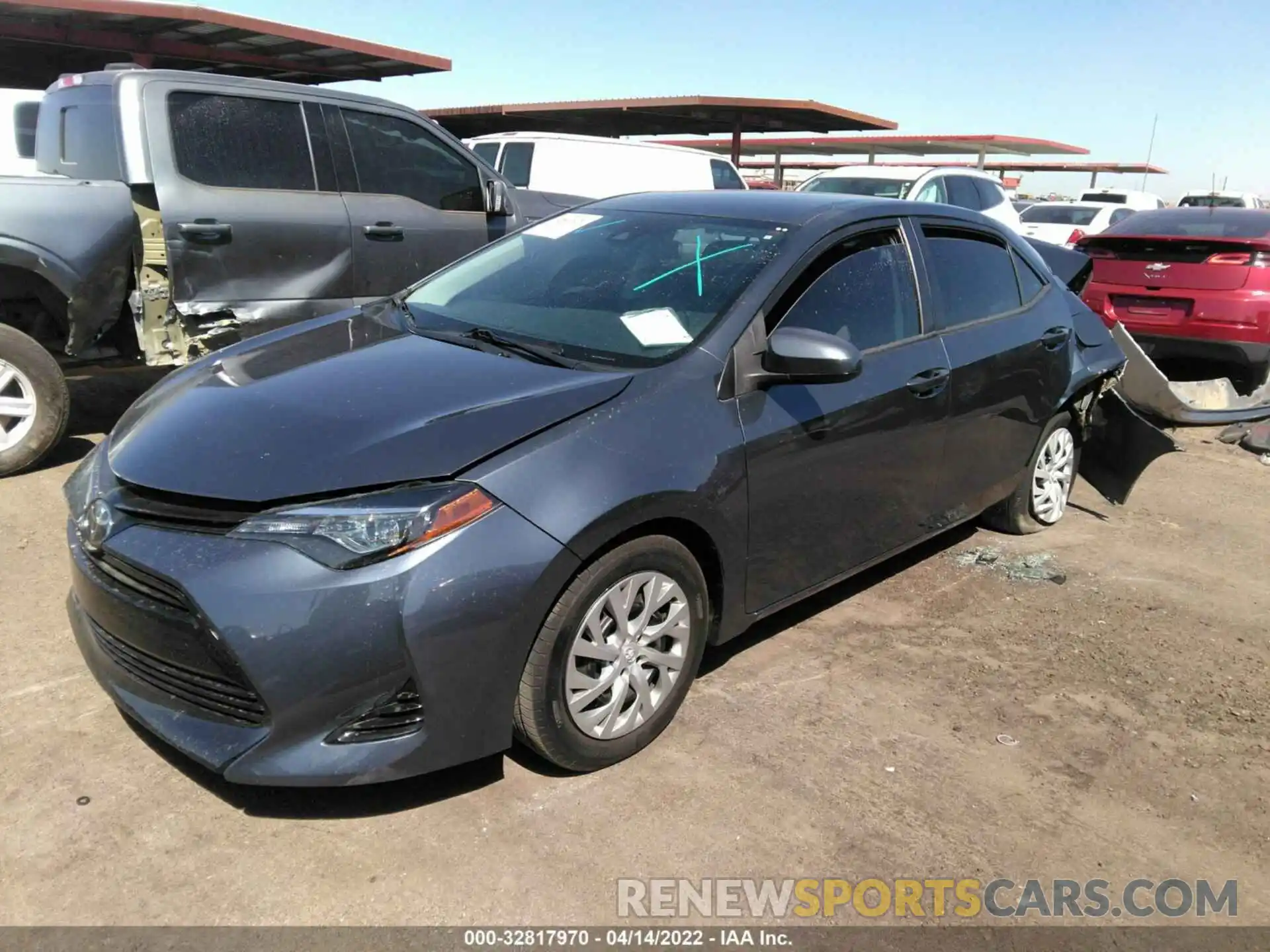 2 Photograph of a damaged car 5YFBURHE0KP877646 TOYOTA COROLLA 2019