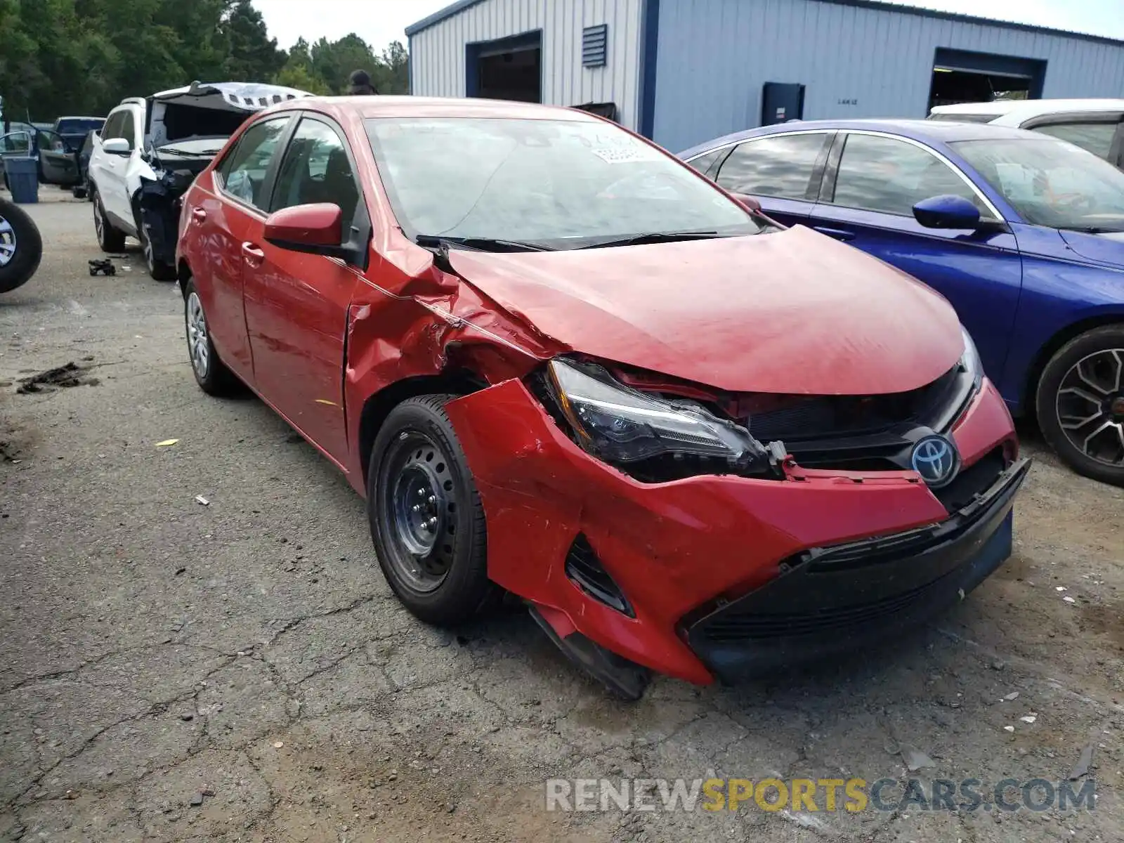 1 Photograph of a damaged car 5YFBURHE0KP878070 TOYOTA COROLLA 2019