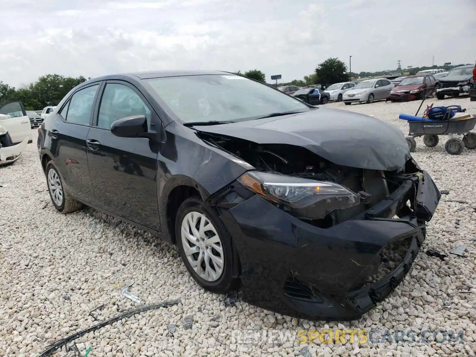 1 Photograph of a damaged car 5YFBURHE0KP878490 TOYOTA COROLLA 2019