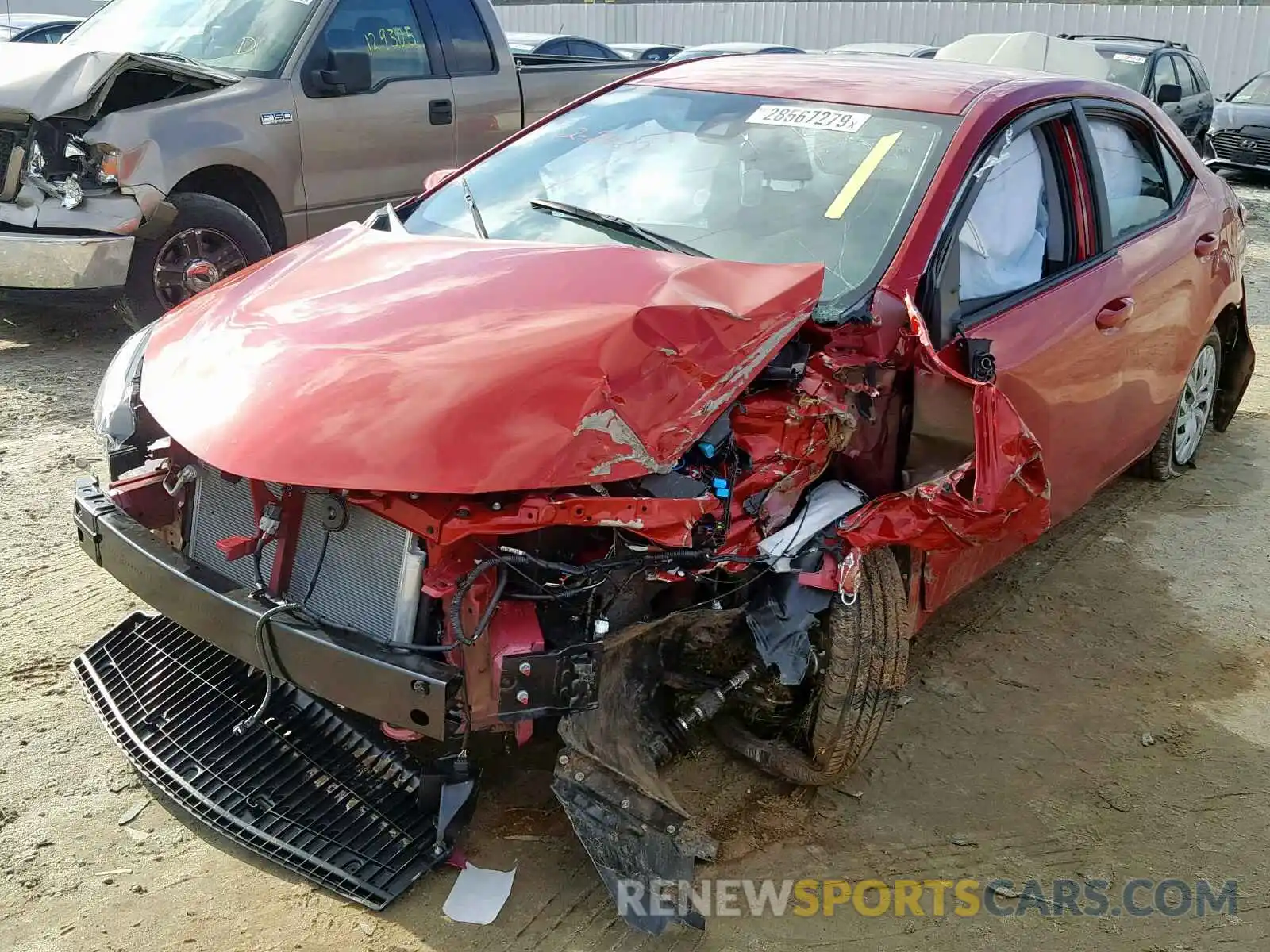 2 Photograph of a damaged car 5YFBURHE0KP878652 TOYOTA COROLLA 2019