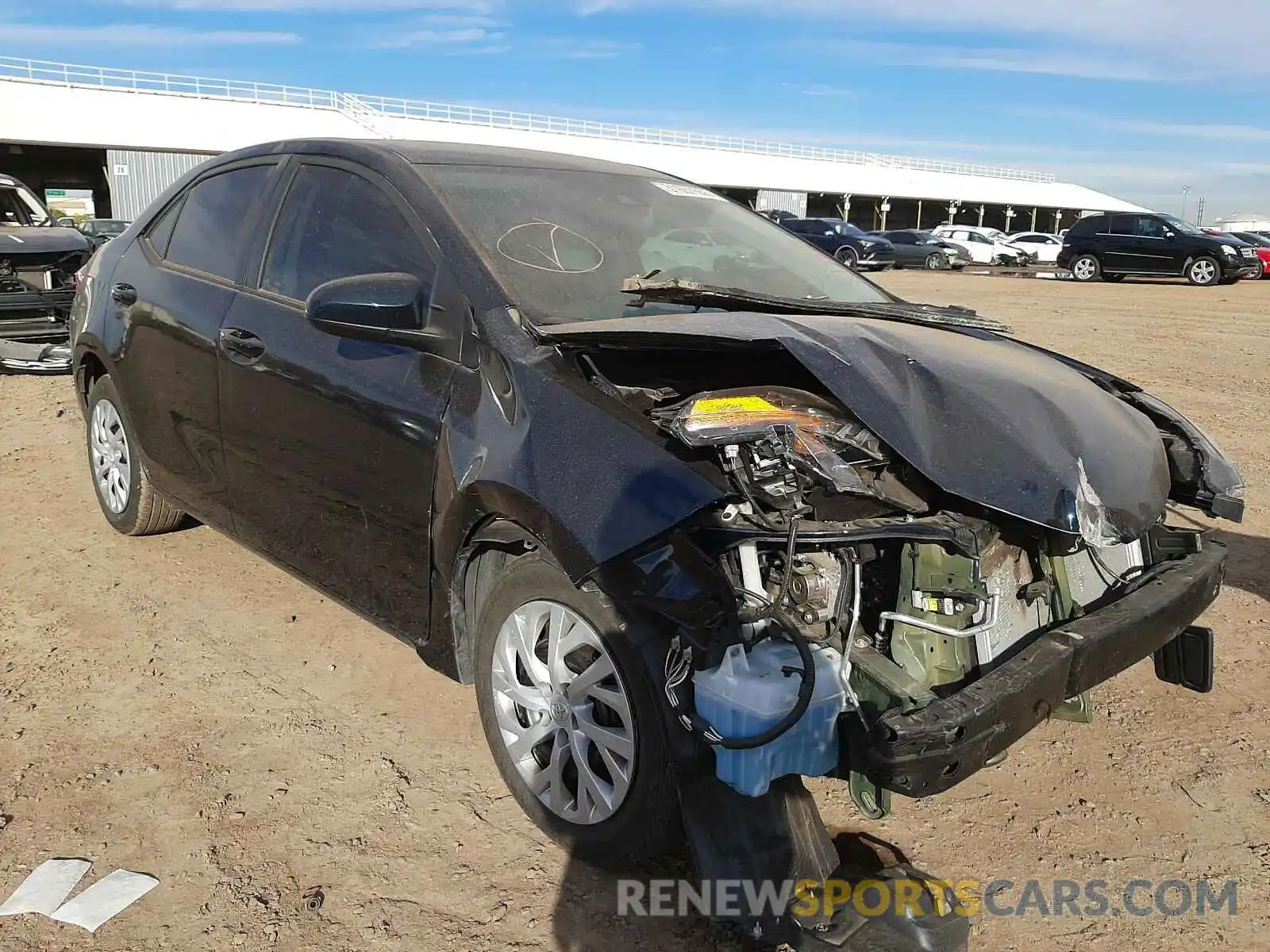 1 Photograph of a damaged car 5YFBURHE0KP878828 TOYOTA COROLLA 2019