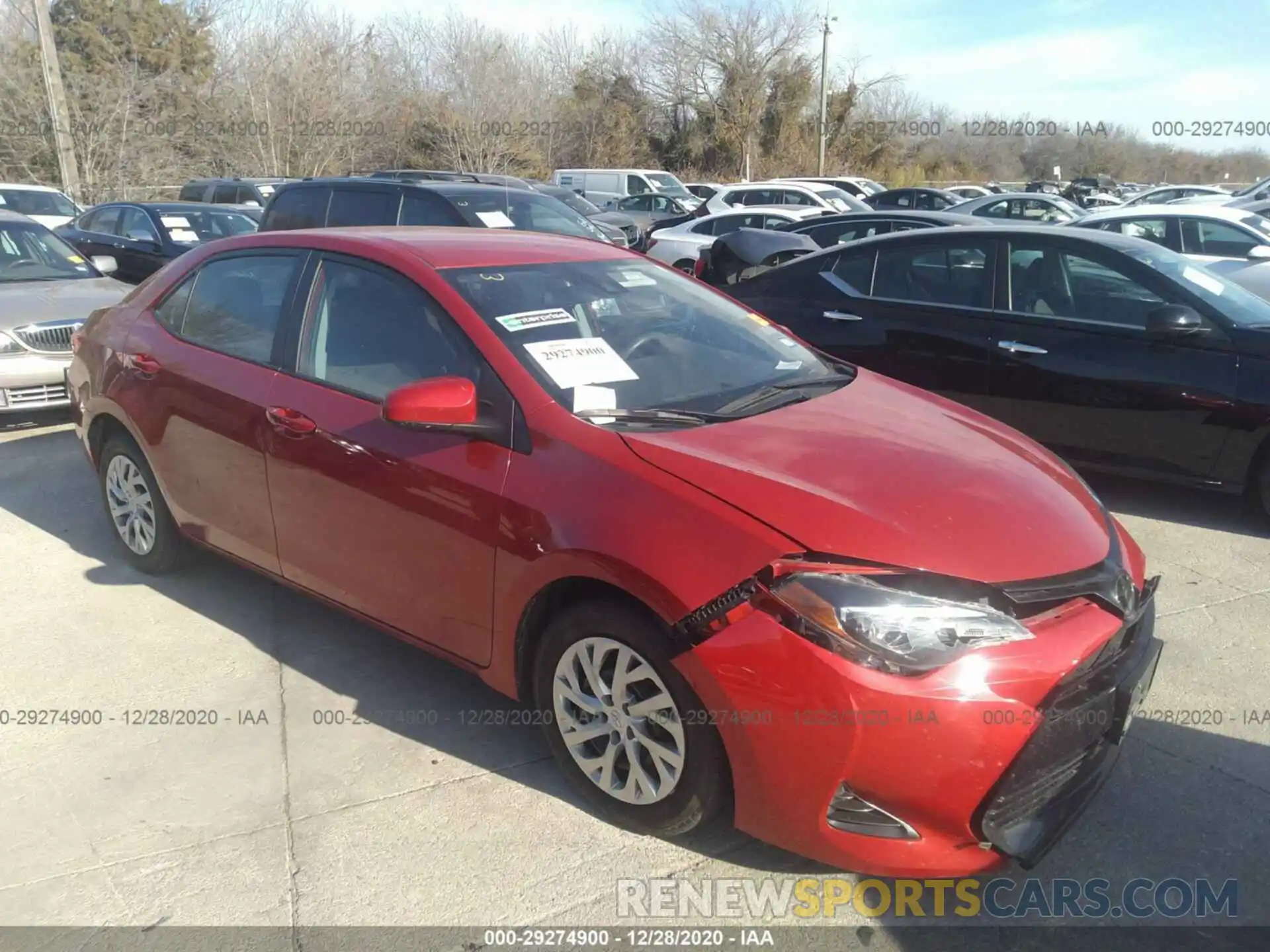 1 Photograph of a damaged car 5YFBURHE0KP881017 TOYOTA COROLLA 2019