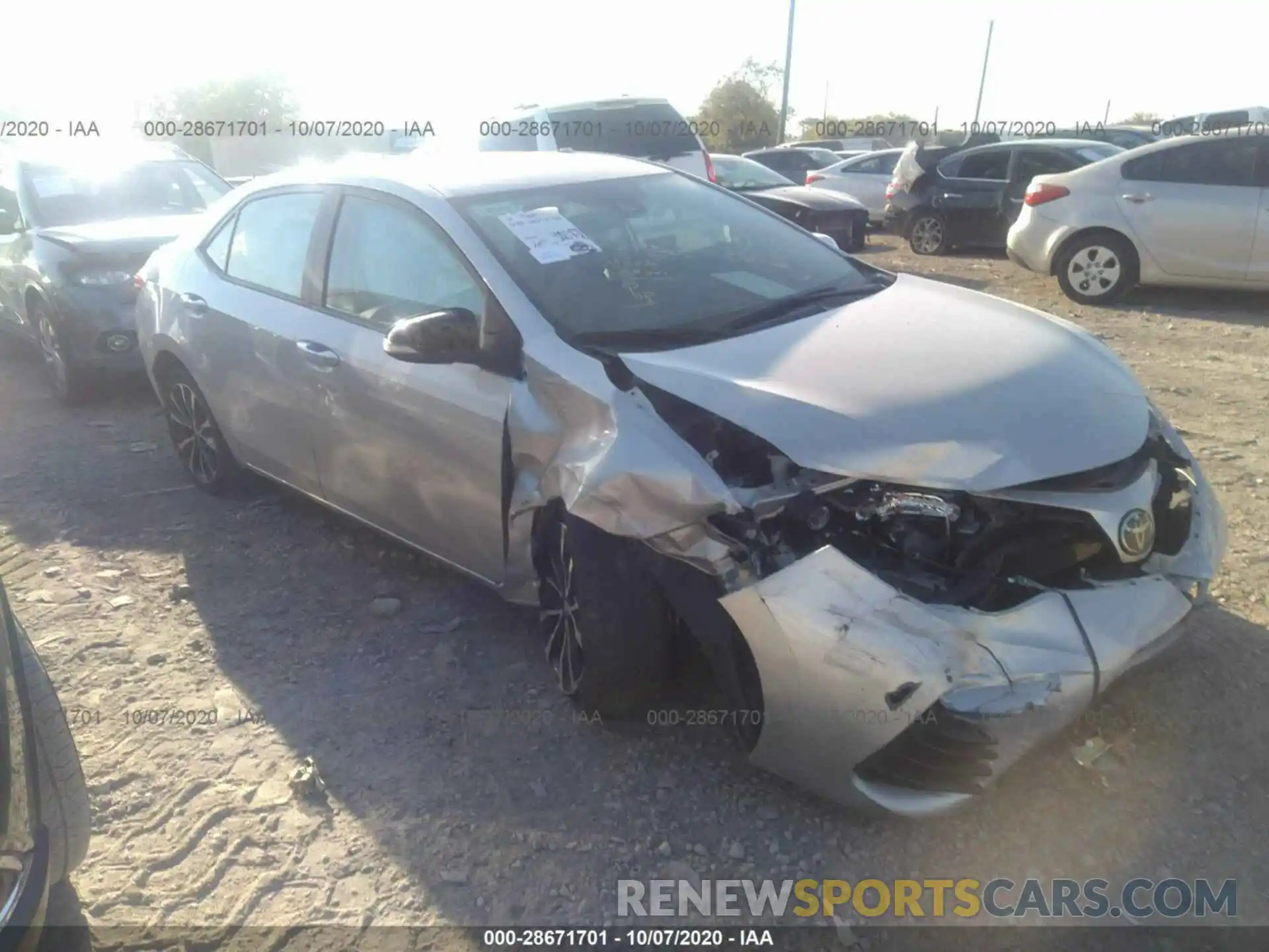 1 Photograph of a damaged car 5YFBURHE0KP883107 TOYOTA COROLLA 2019