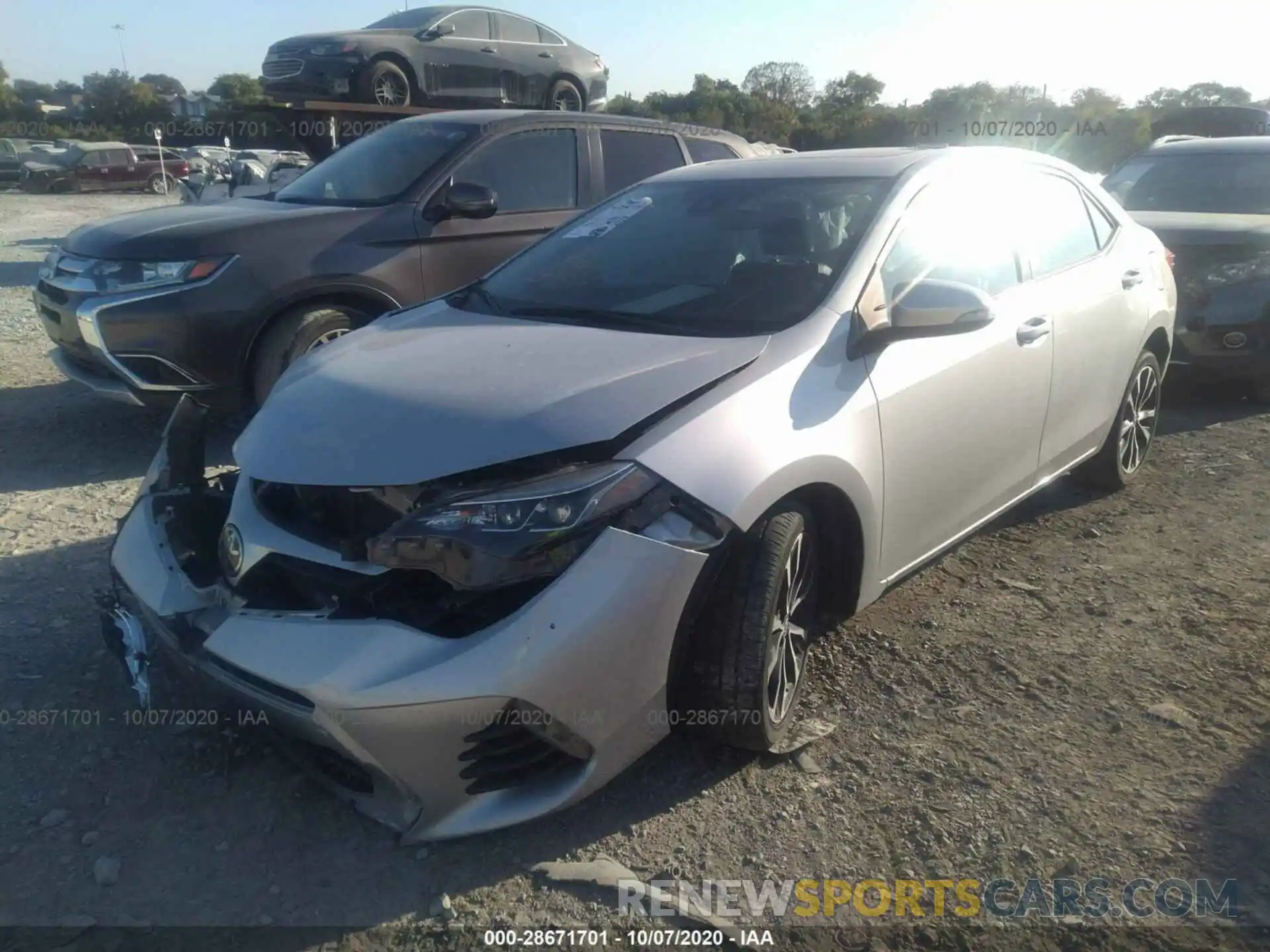 2 Photograph of a damaged car 5YFBURHE0KP883107 TOYOTA COROLLA 2019