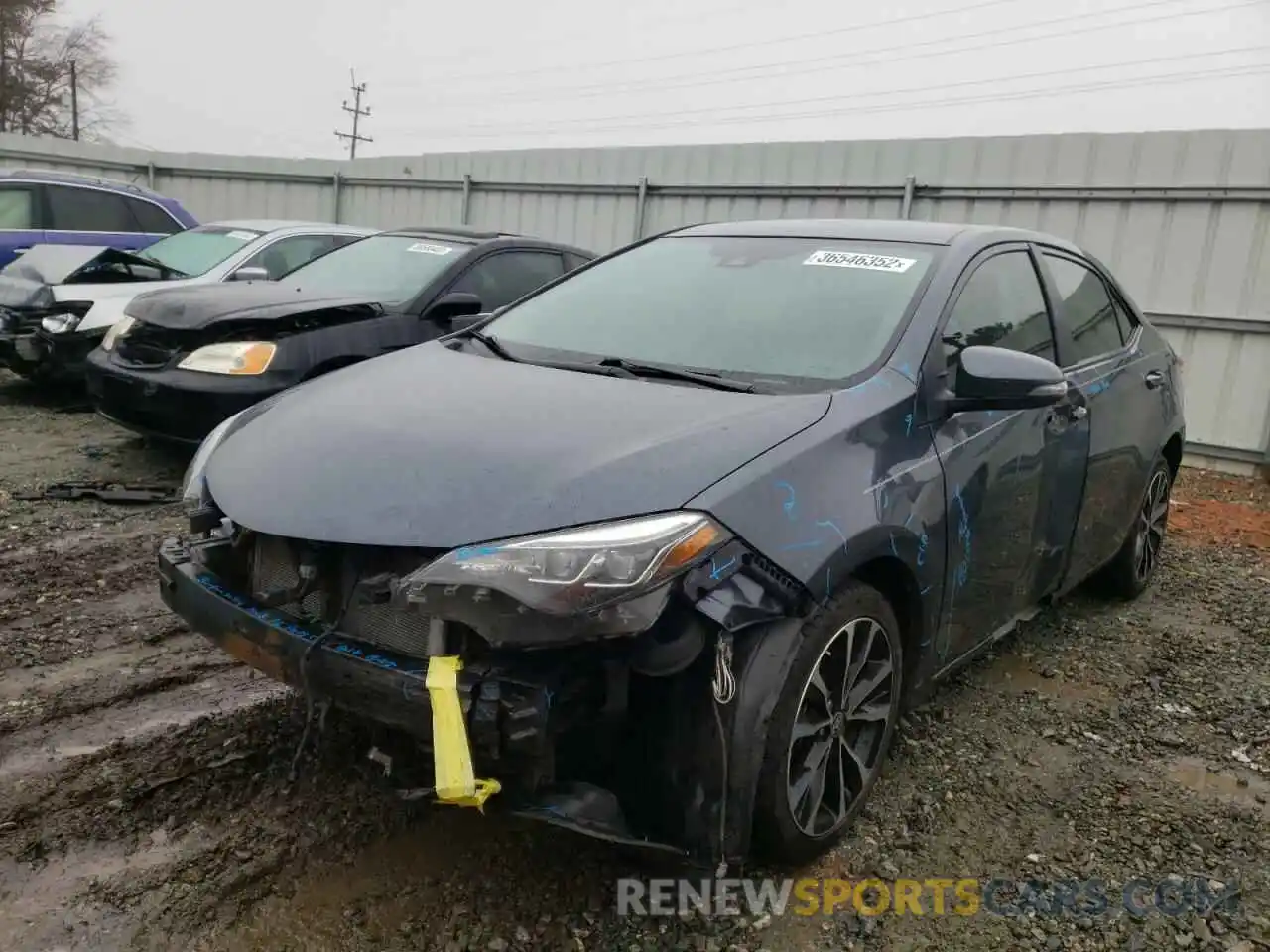 2 Photograph of a damaged car 5YFBURHE0KP883544 TOYOTA COROLLA 2019