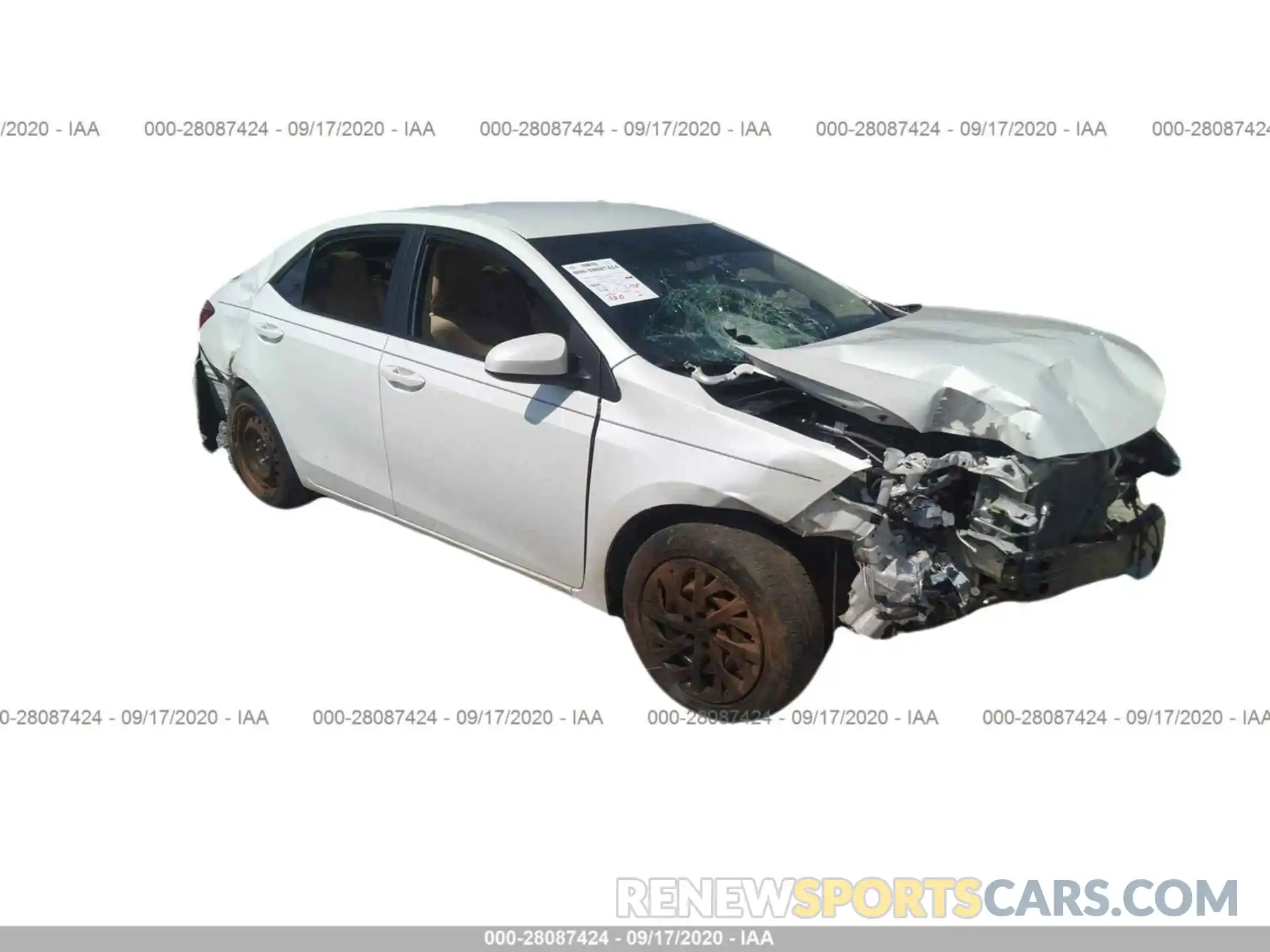 1 Photograph of a damaged car 5YFBURHE0KP883995 TOYOTA COROLLA 2019