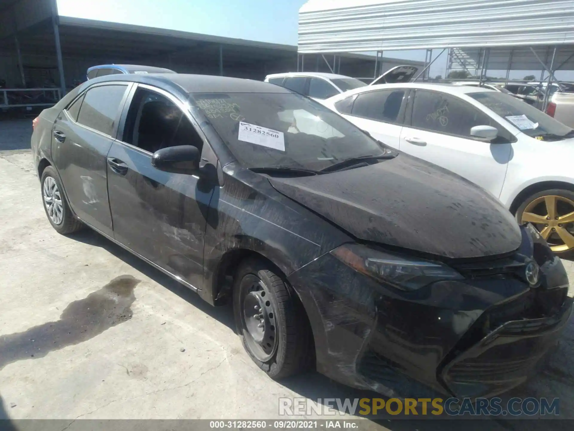 1 Photograph of a damaged car 5YFBURHE0KP884354 TOYOTA COROLLA 2019