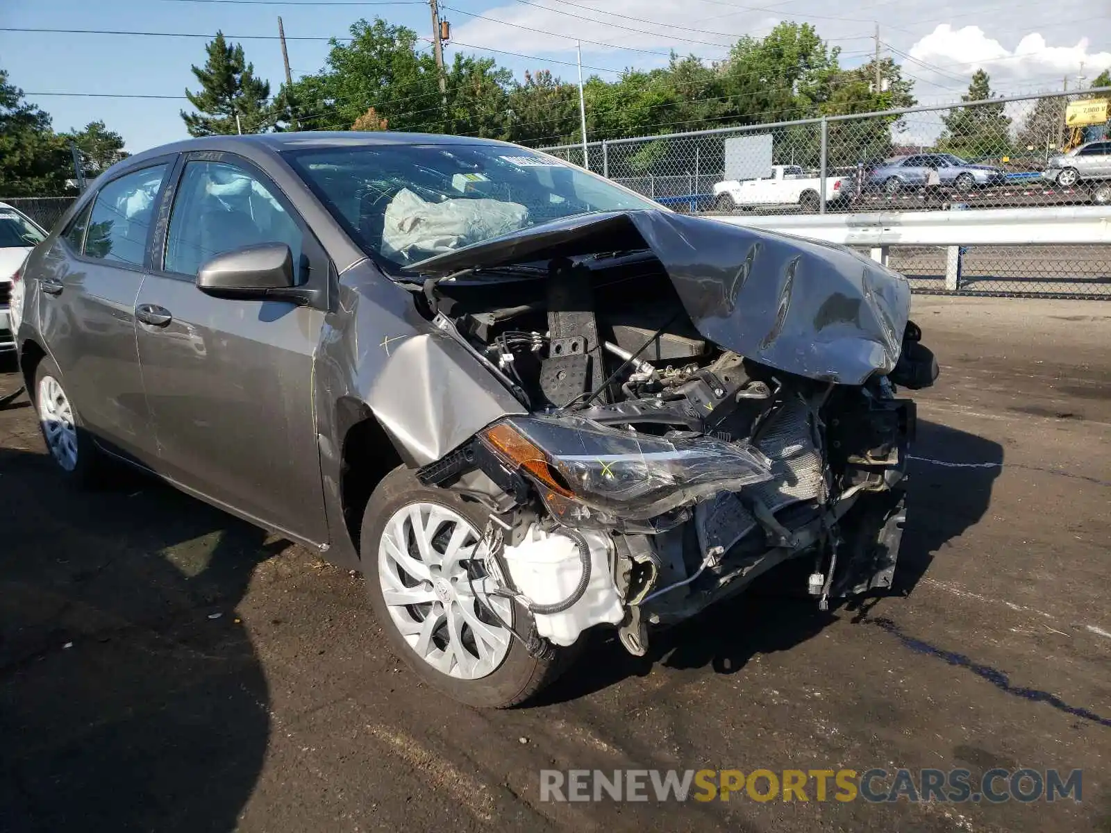 1 Photograph of a damaged car 5YFBURHE0KP884631 TOYOTA COROLLA 2019