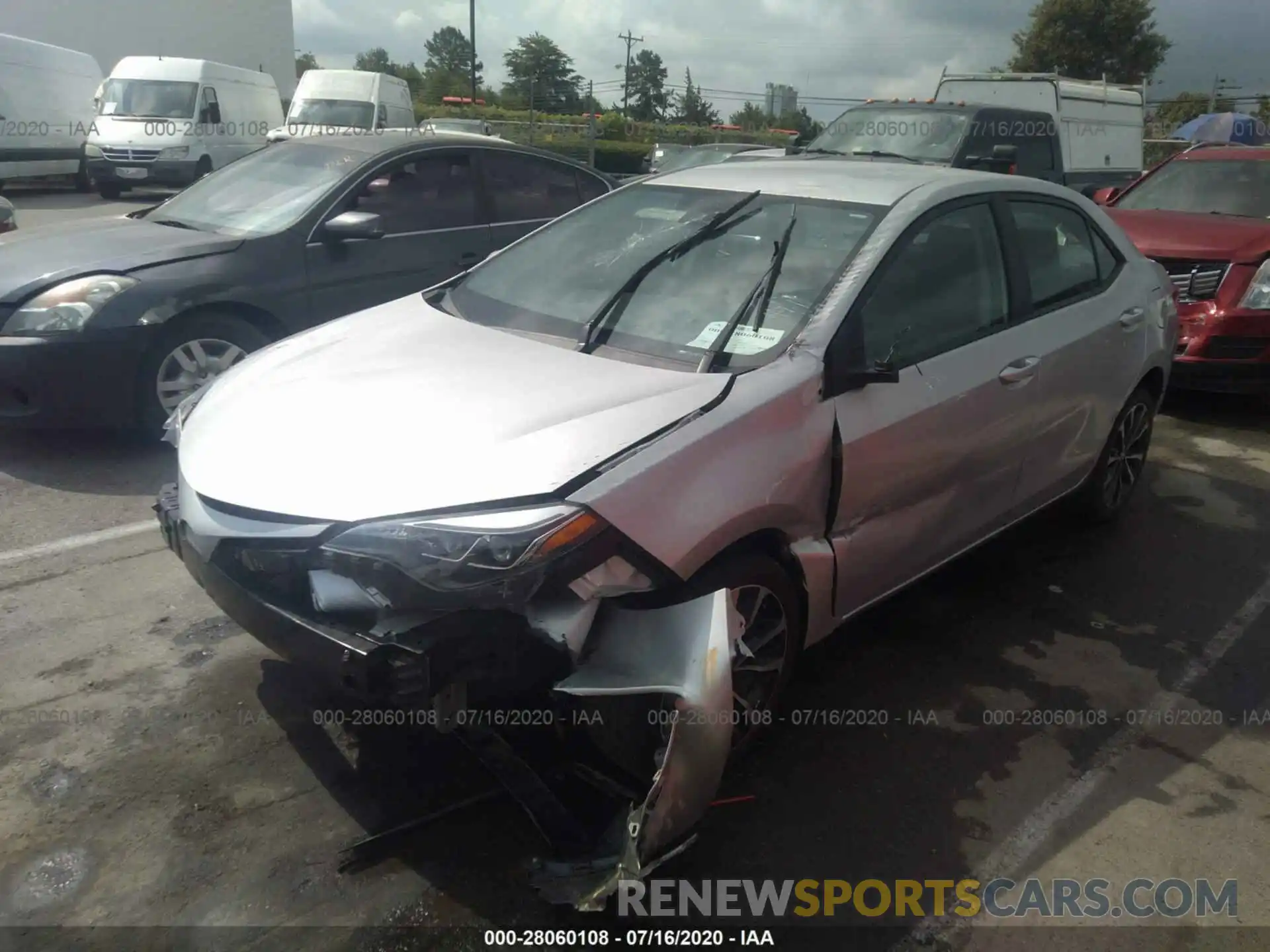 2 Photograph of a damaged car 5YFBURHE0KP885116 TOYOTA COROLLA 2019