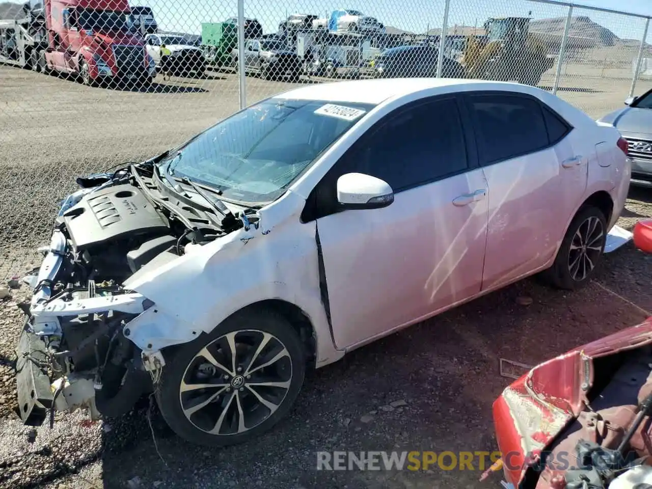 1 Photograph of a damaged car 5YFBURHE0KP885407 TOYOTA COROLLA 2019