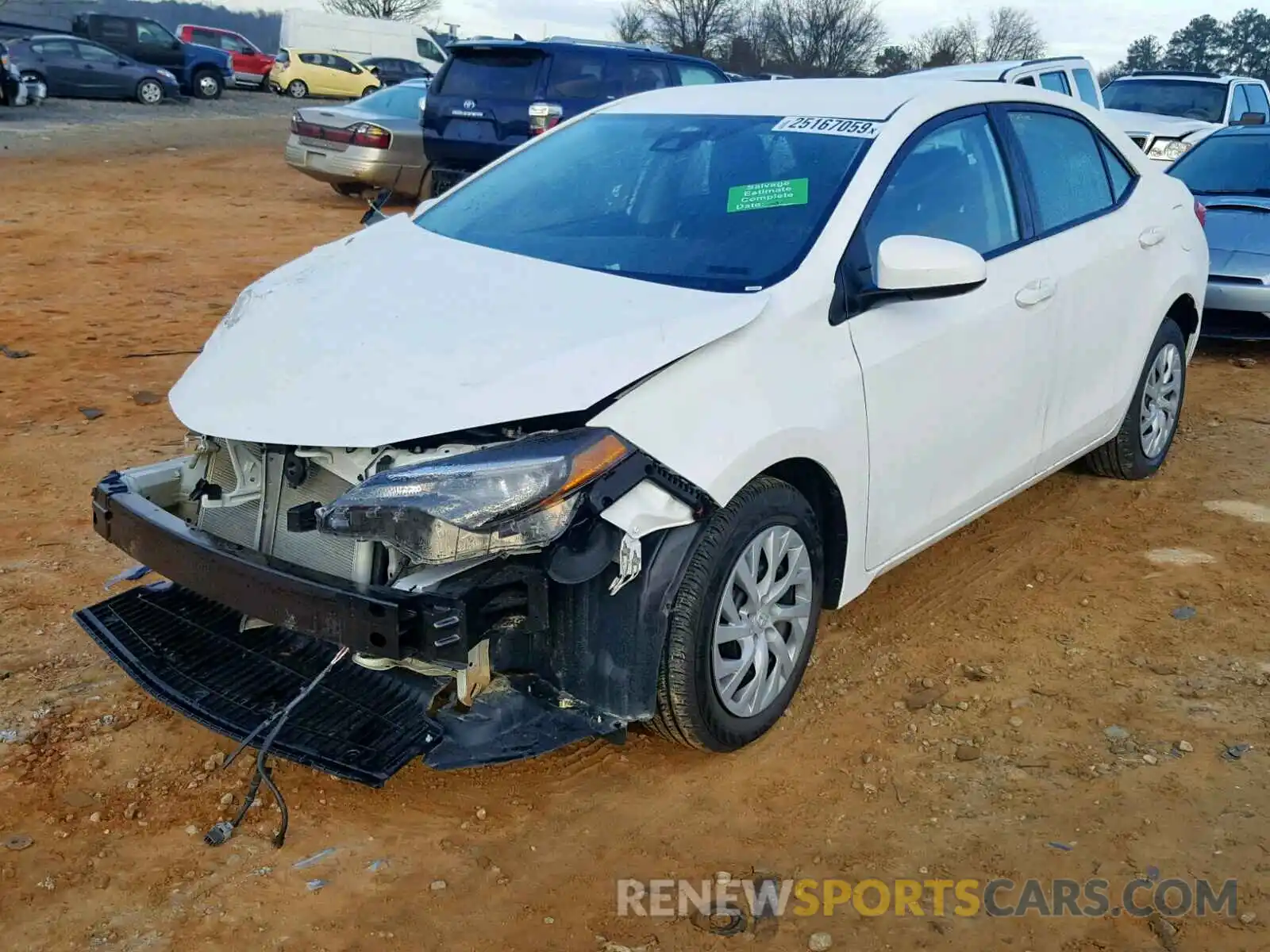 2 Photograph of a damaged car 5YFBURHE0KP885942 TOYOTA COROLLA 2019