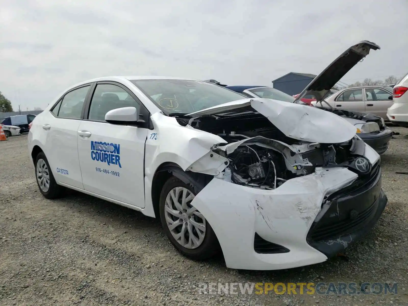 1 Photograph of a damaged car 5YFBURHE0KP886072 TOYOTA COROLLA 2019