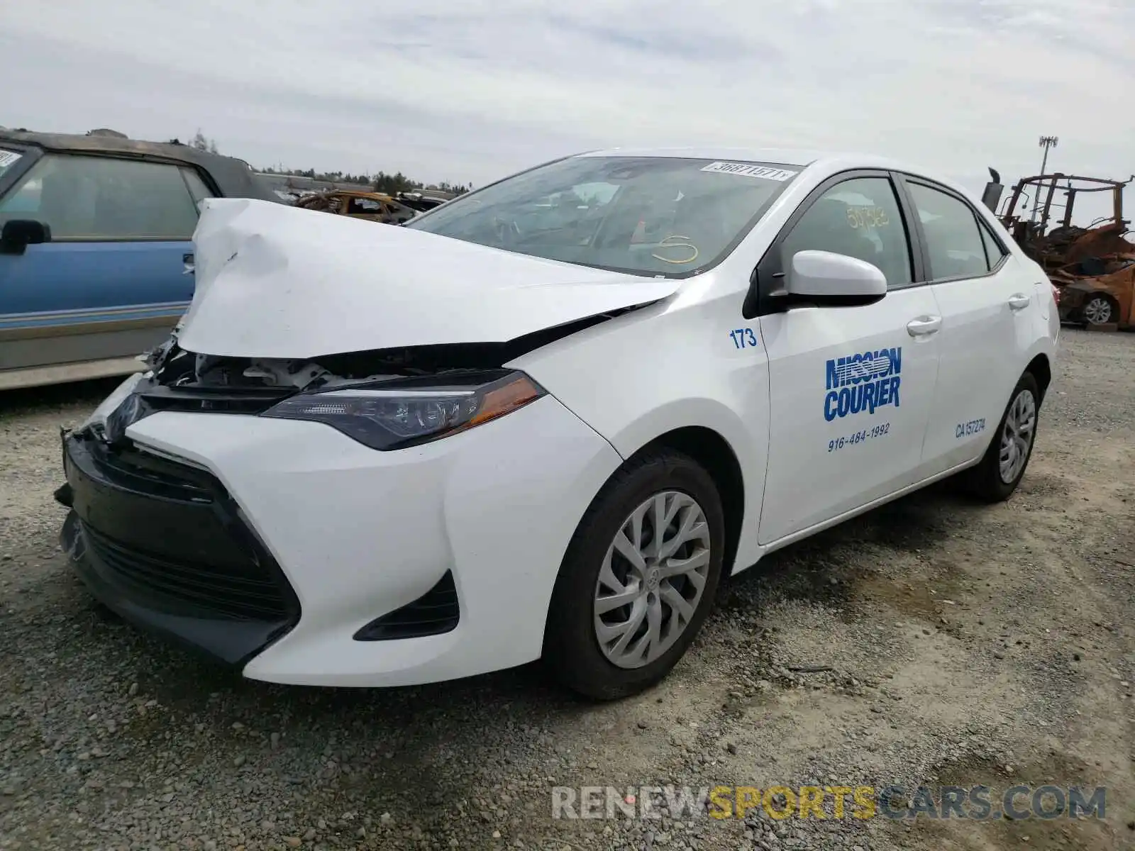 2 Photograph of a damaged car 5YFBURHE0KP886072 TOYOTA COROLLA 2019