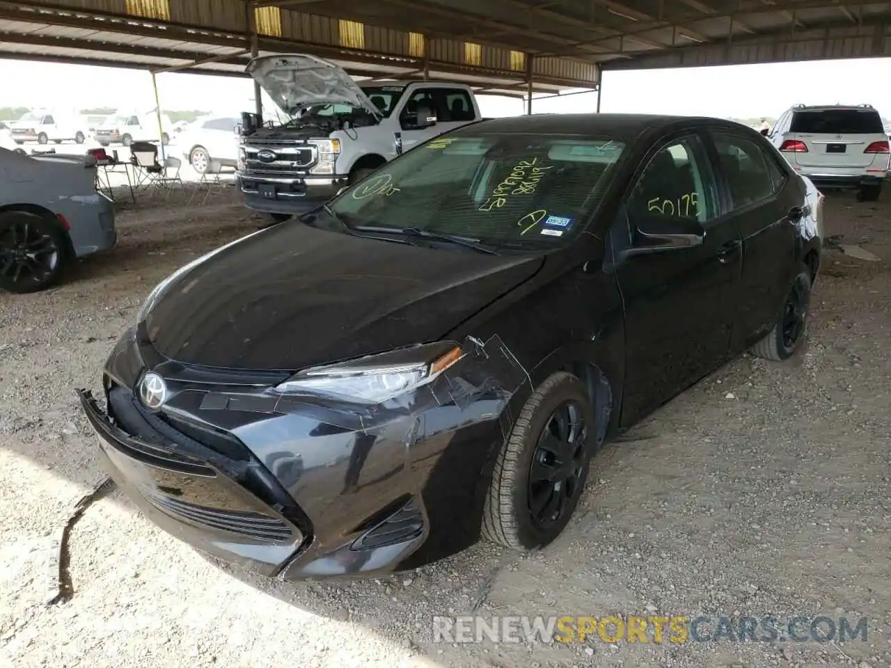 2 Photograph of a damaged car 5YFBURHE0KP886119 TOYOTA COROLLA 2019