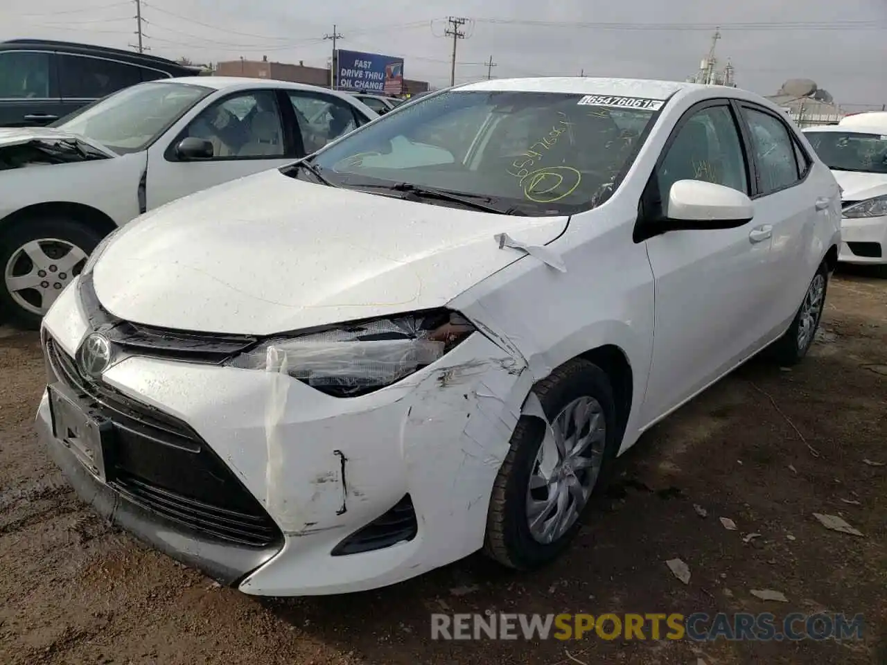 2 Фотография поврежденного автомобиля 5YFBURHE0KP886461 TOYOTA COROLLA 2019