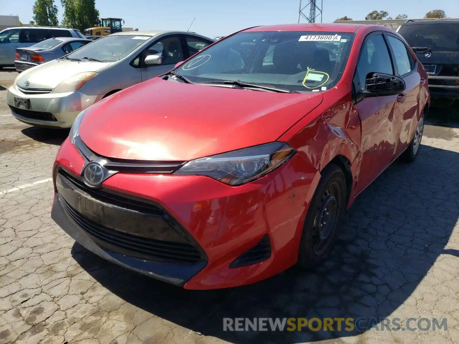 2 Photograph of a damaged car 5YFBURHE0KP886962 TOYOTA COROLLA 2019