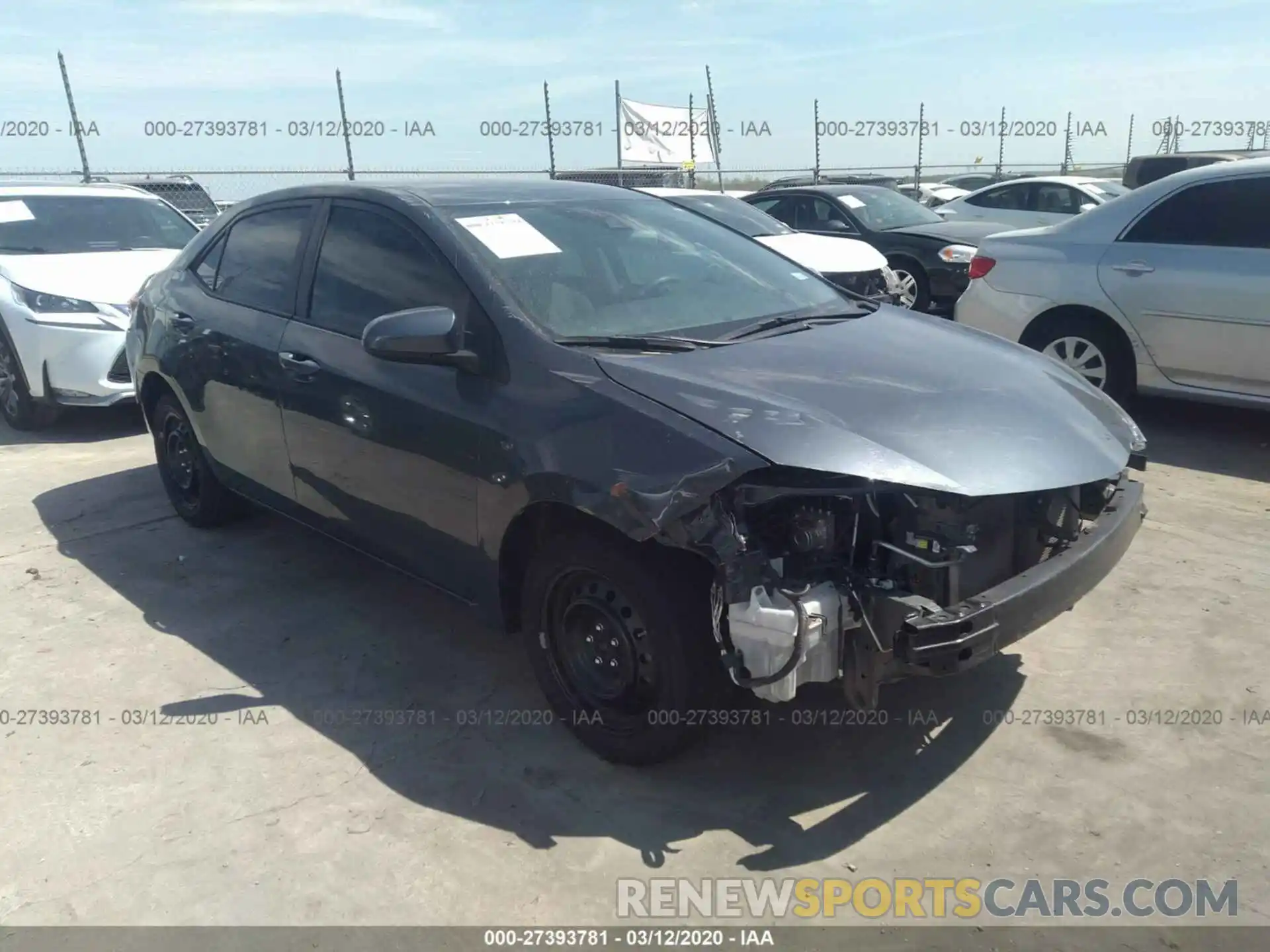 1 Photograph of a damaged car 5YFBURHE0KP887030 TOYOTA COROLLA 2019