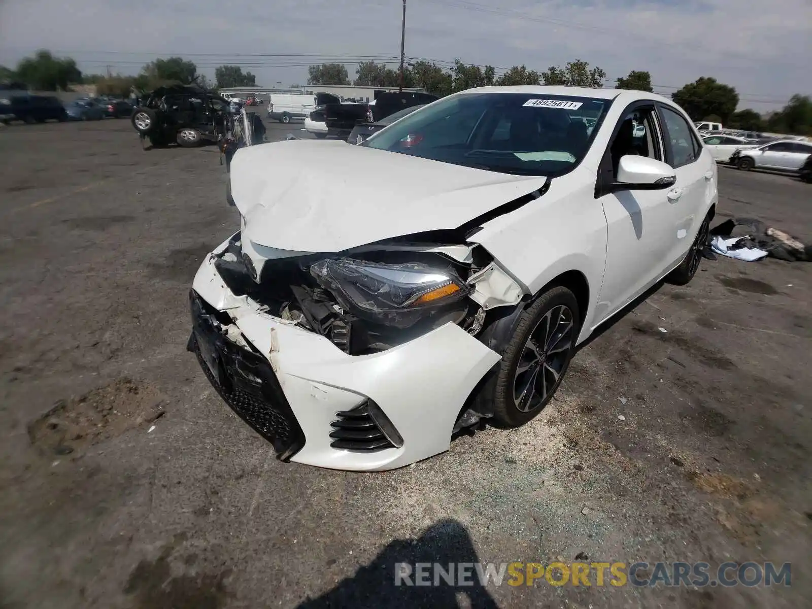 2 Photograph of a damaged car 5YFBURHE0KP887142 TOYOTA COROLLA 2019