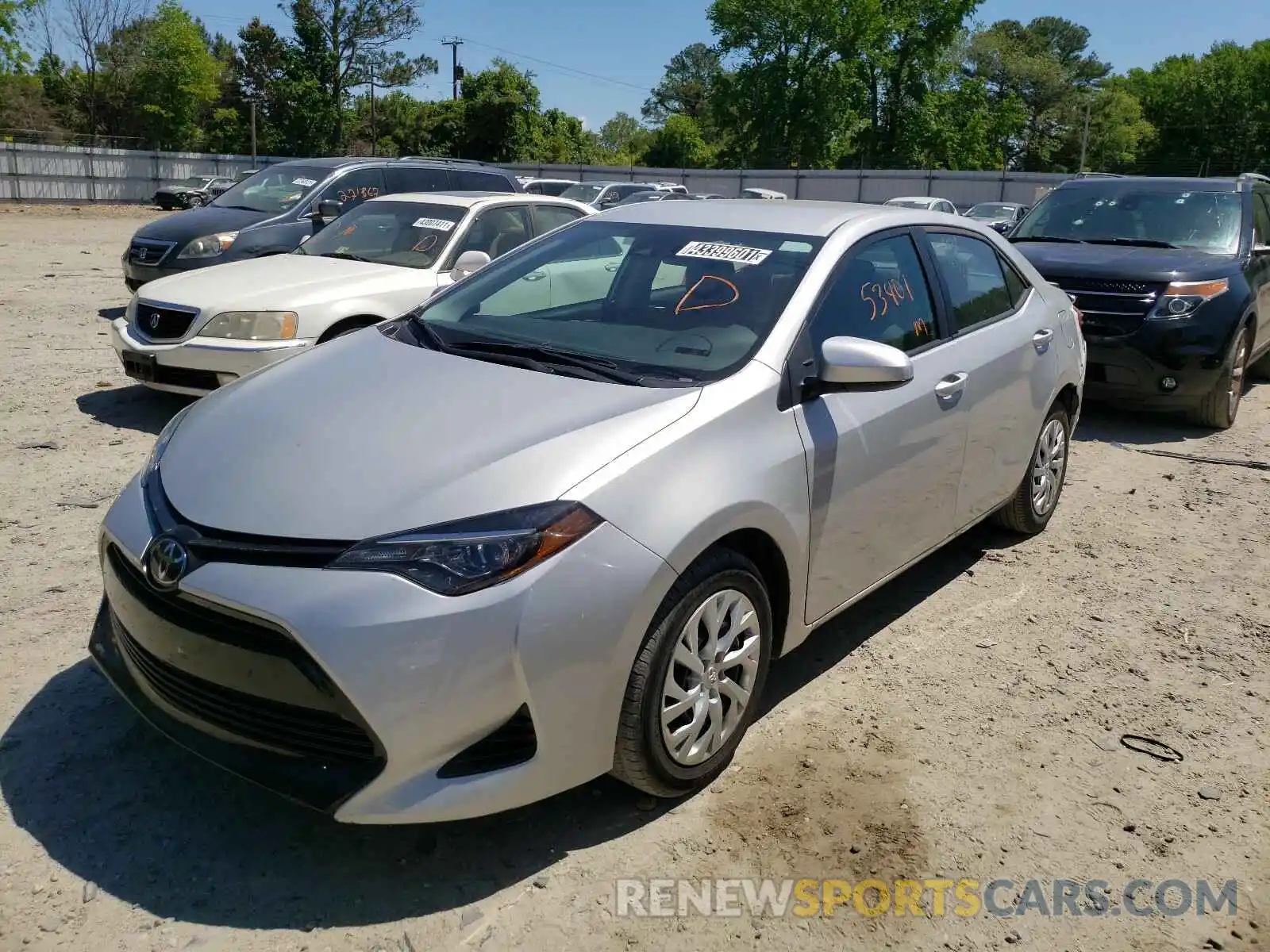 2 Photograph of a damaged car 5YFBURHE0KP889361 TOYOTA COROLLA 2019