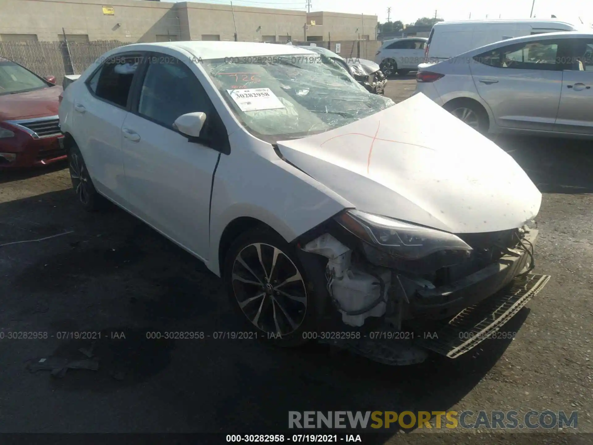 1 Photograph of a damaged car 5YFBURHE0KP889859 TOYOTA COROLLA 2019